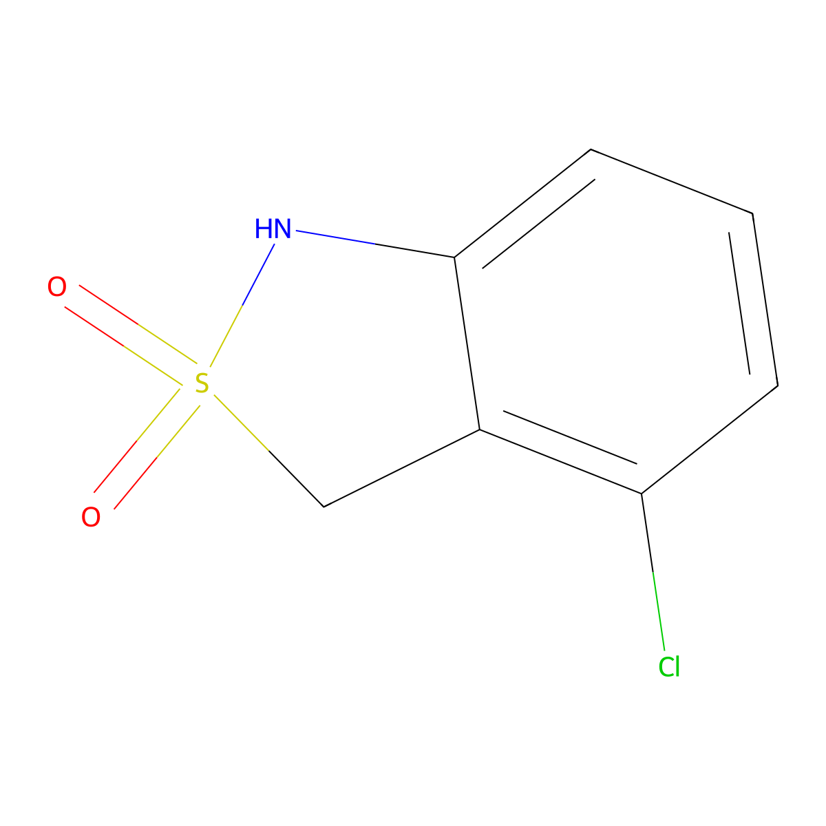 2,1-Benzisothiazole, 4-chloro-1,3-dihydro-, 2,2-dioxide molecular structure, CAS 111248-90-9