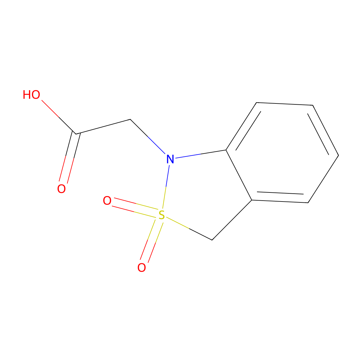 2-(2,2-Dioxo-1,3-dihydro-2lambda6,1-benzothiazol-1-yl)acetic acid molecular structure, CAS 111249-24-2