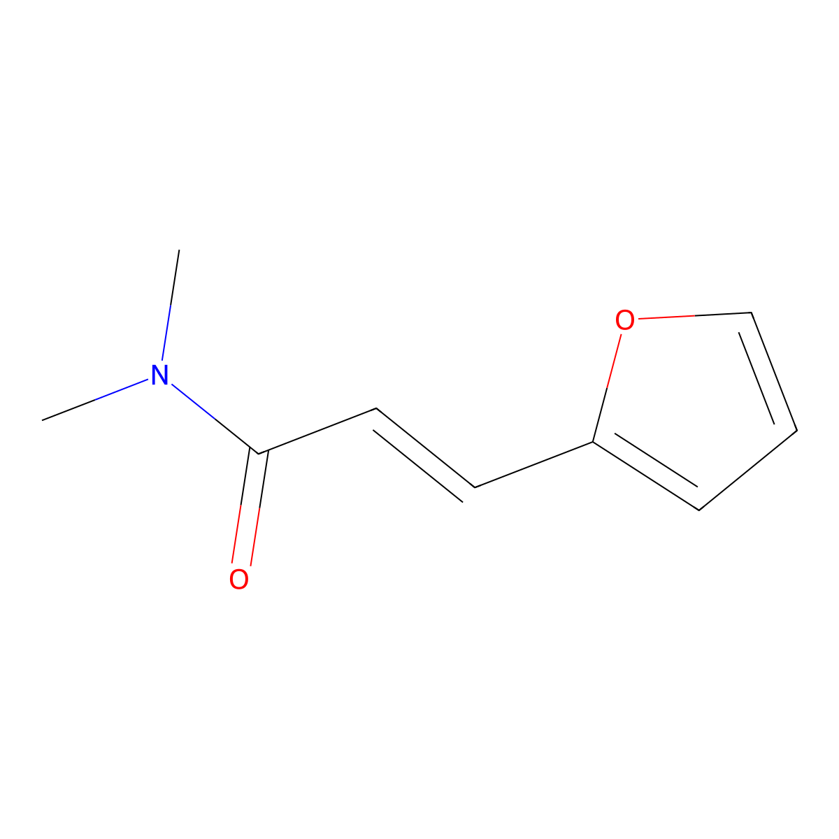 3-(Furan-2-yl)-N,N-dimethylprop-2-enamide molecular structure, CAS 111252-81-4