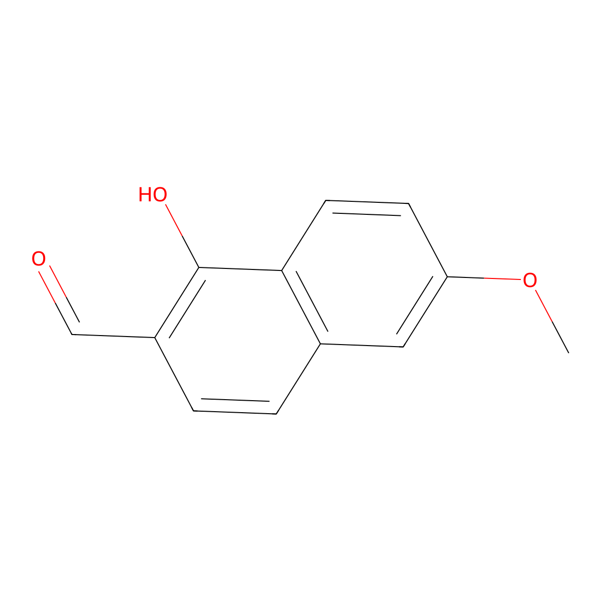 1-Hydroxy-6-methoxy-2-naphthaldehyde molecular structure, CAS 111258-03-8