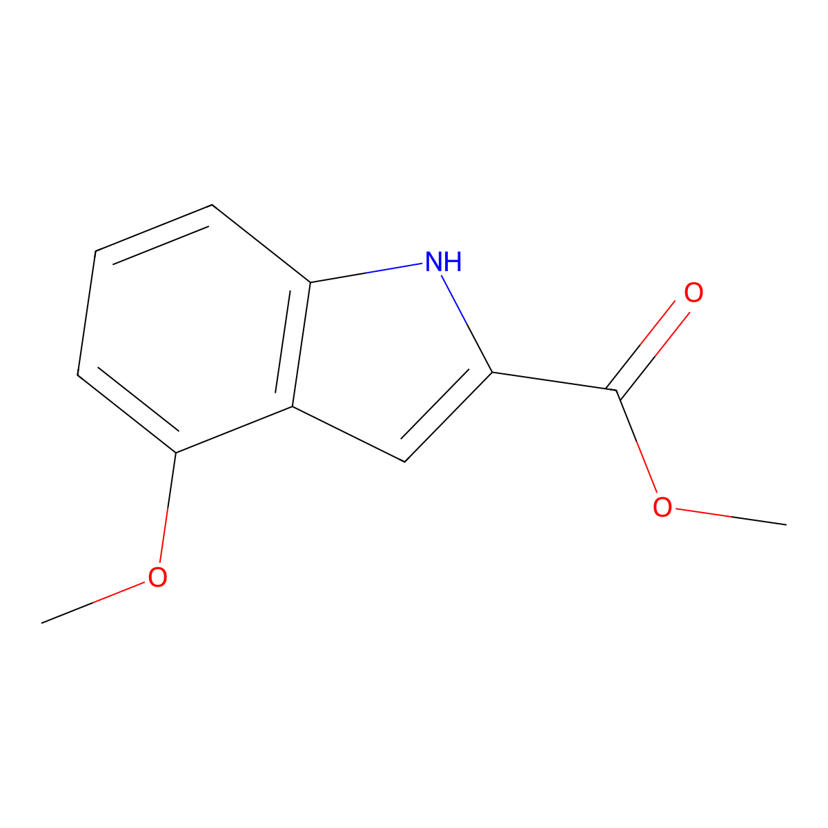 methyl 4-methoxy-1H-indole-2-carboxylate molecular structure, CAS 111258-23-2