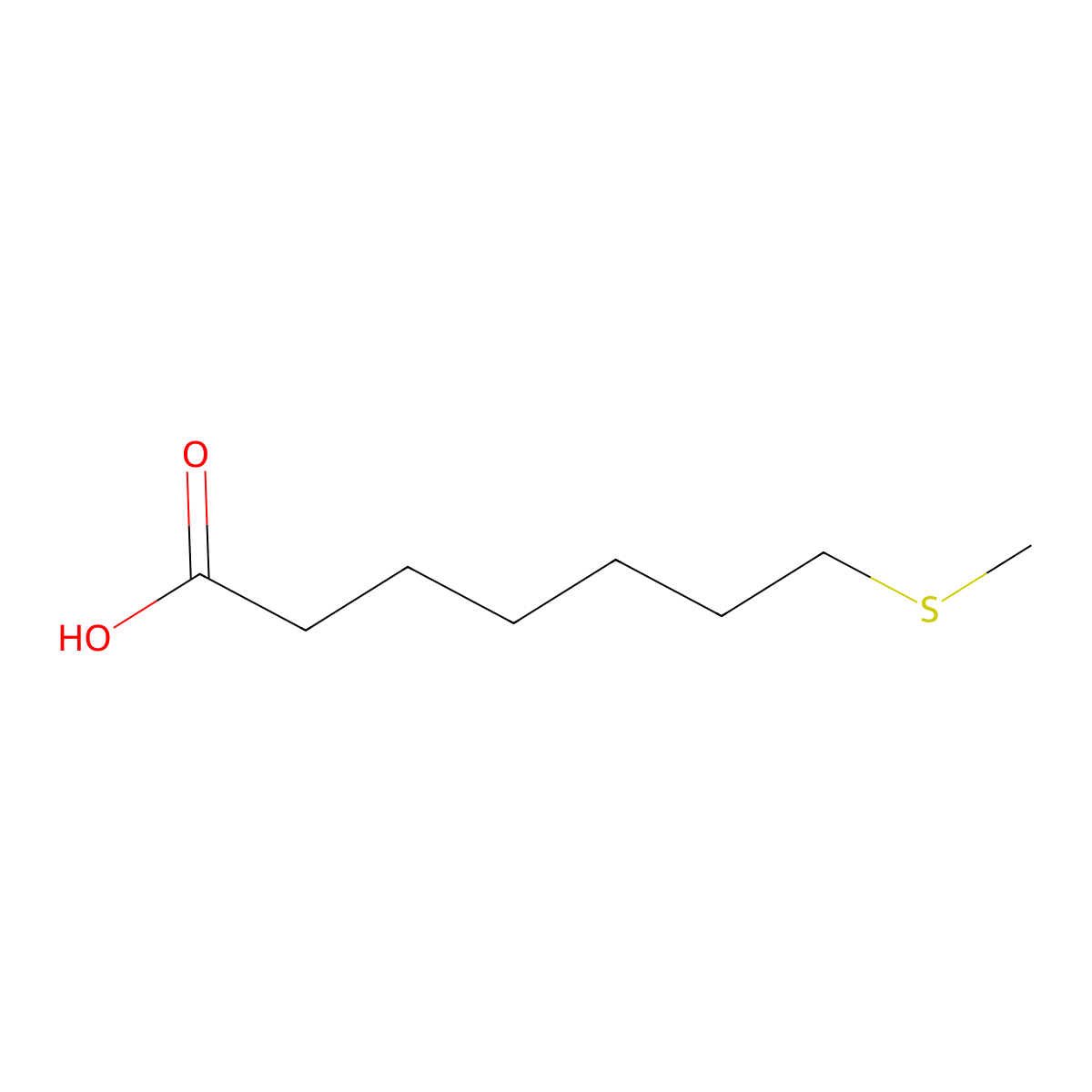 7-(Methylsulfanyl)heptanoic acid molecular structure, CAS 111261-32-6