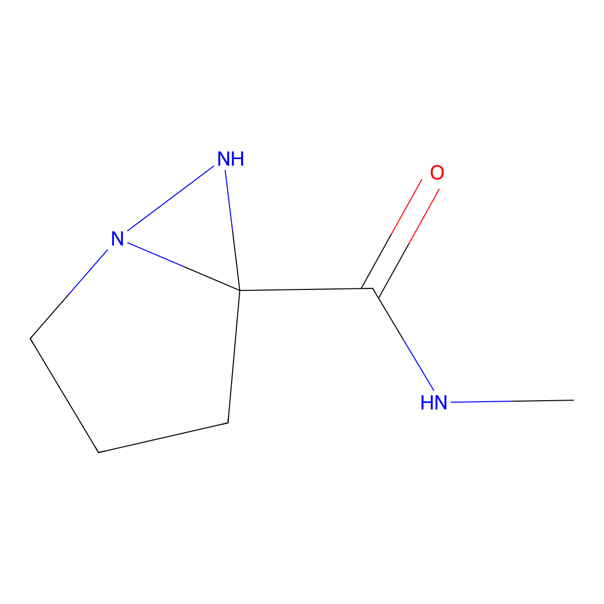 1,6-Diazabicyclo(3.1.0)hexane-5-carboxamide, N-methyl- molecular structure, CAS 111265-51-1