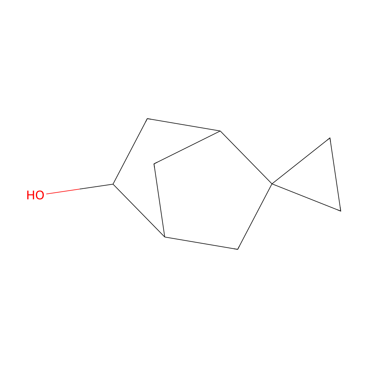 Spiro[bicyclo[2.2.1]heptane-2,1'-cyclopropane]-5-ol molecular structure, CAS 111266-25-2