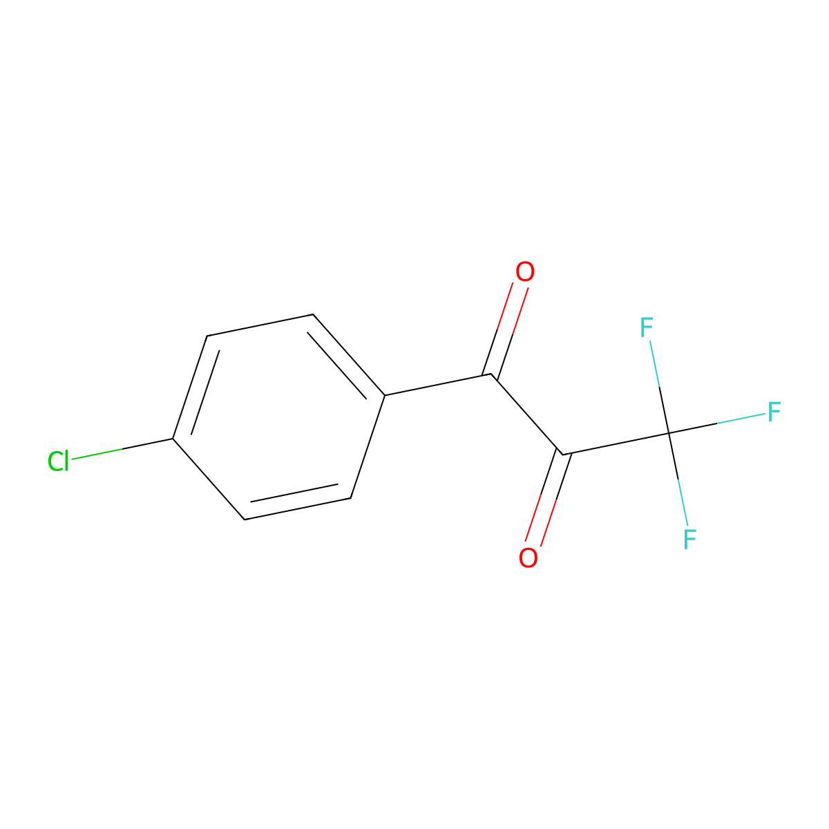 1-(4-Chlorophenyl)-3,3,3-trifluoropropane-1,2-dione molecular structure, CAS 111269-62-6