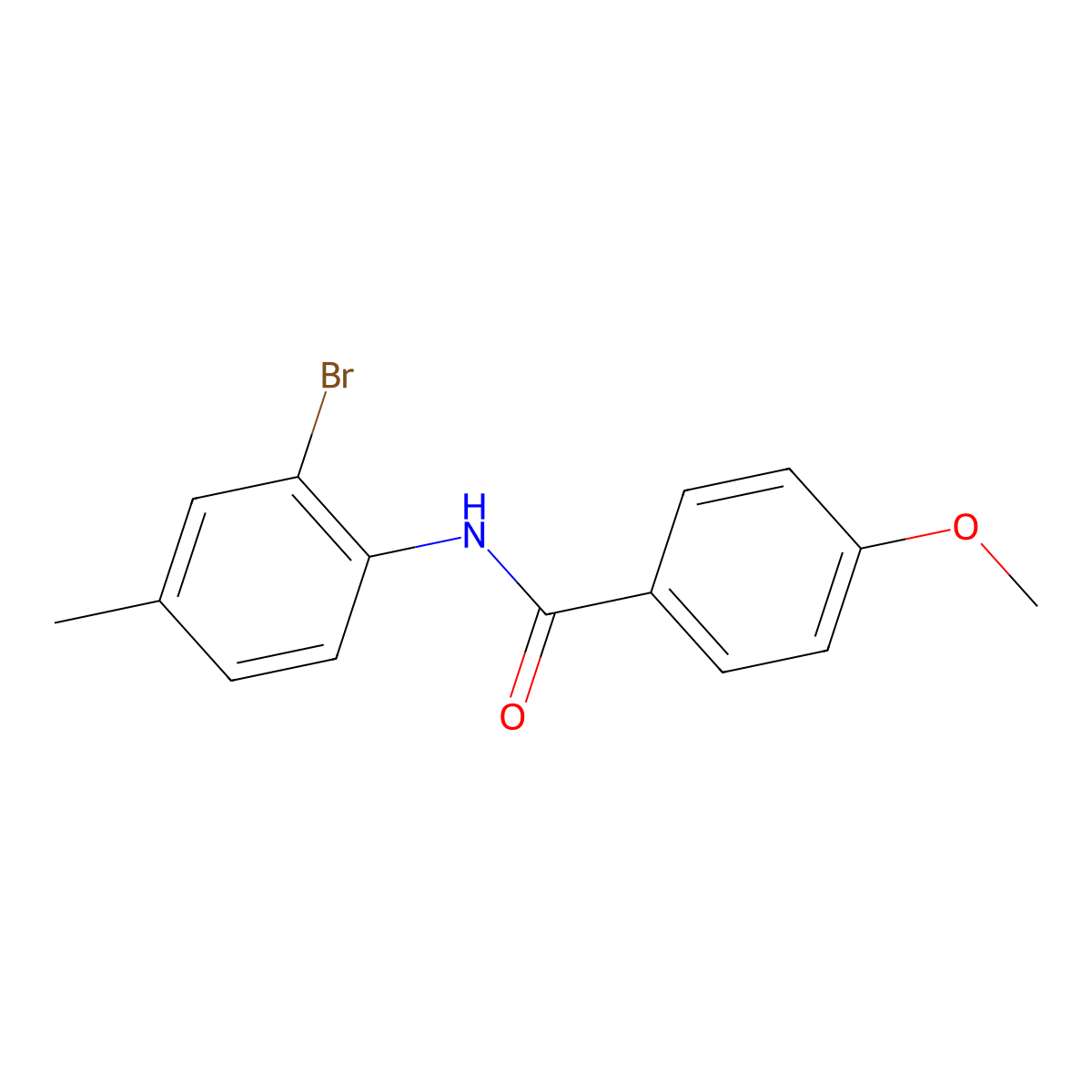 N-(2-bromo-4-methylphenyl)-4-methoxybenzamide molecular structure, CAS 111270-65-6