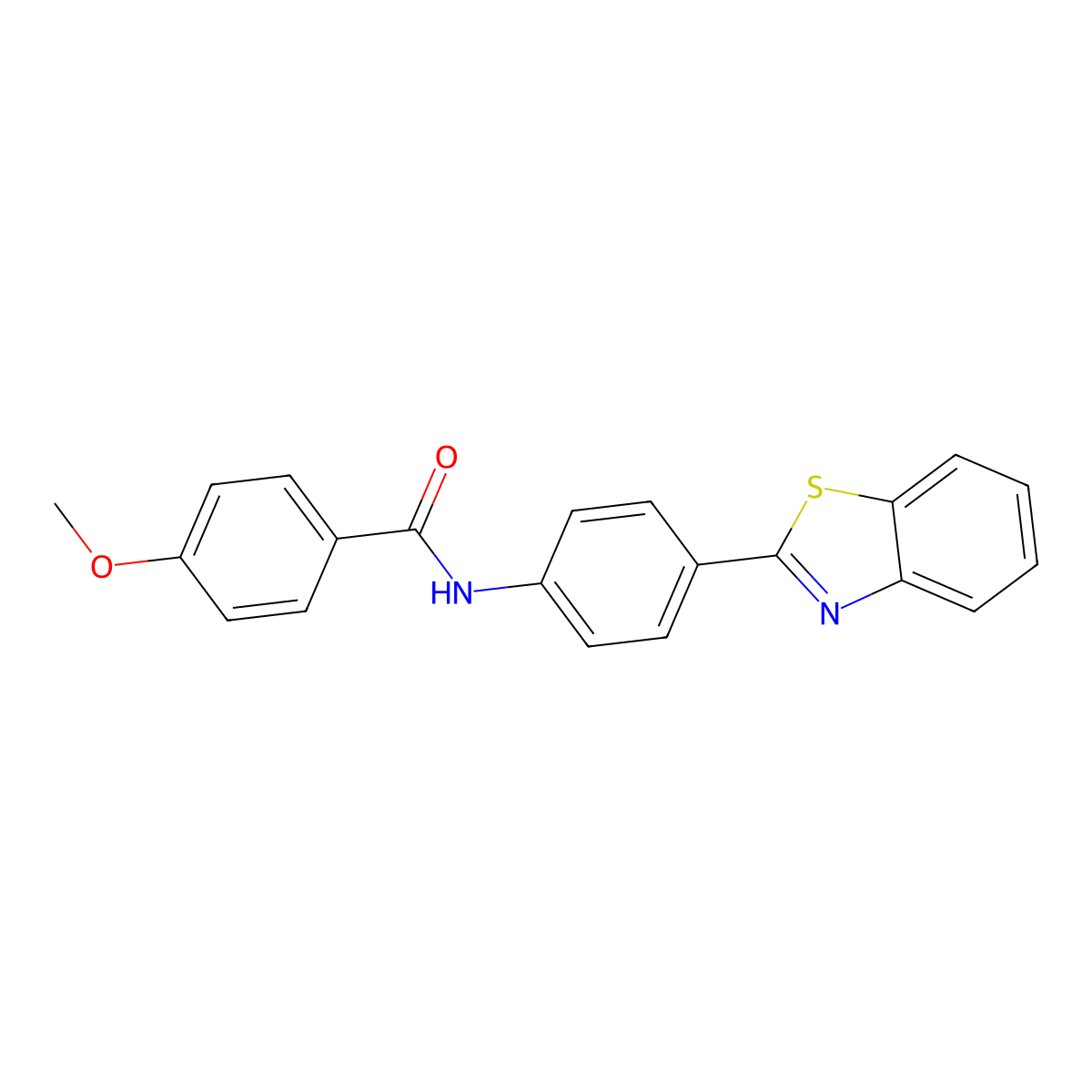 N-[4-(1,3-benzothiazol-2-yl)phenyl]-4-methoxybenzamide molecular structure, CAS 111272-66-3