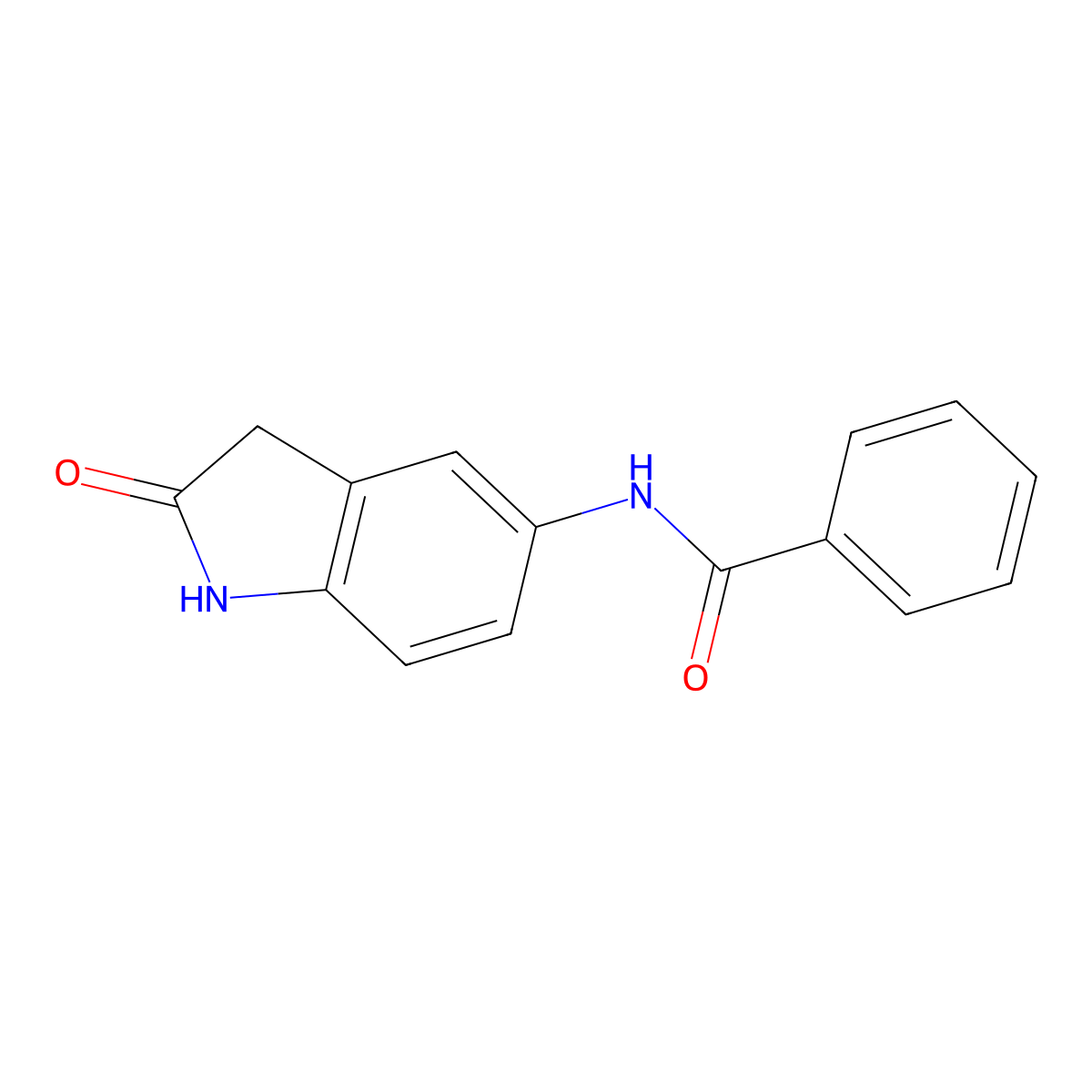 5-Benzamido-2-oxindole molecular structure, CAS 111273-18-8