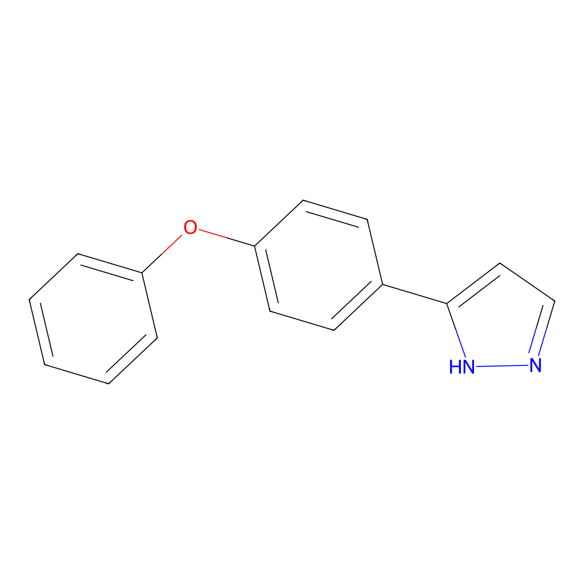 5-(4-phenoxyphenyl)-1H-pyrazole molecular structure, CAS 111273-31-5