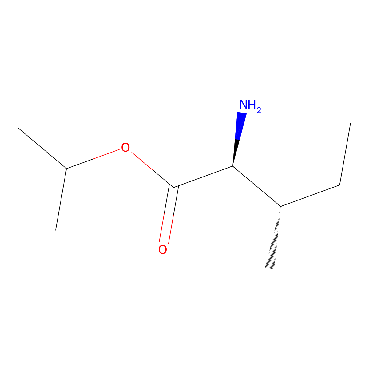 propan-2-yl (2S,3S)-2-amino-3-methylpentanoate molecular structure, CAS 111278-90-1
