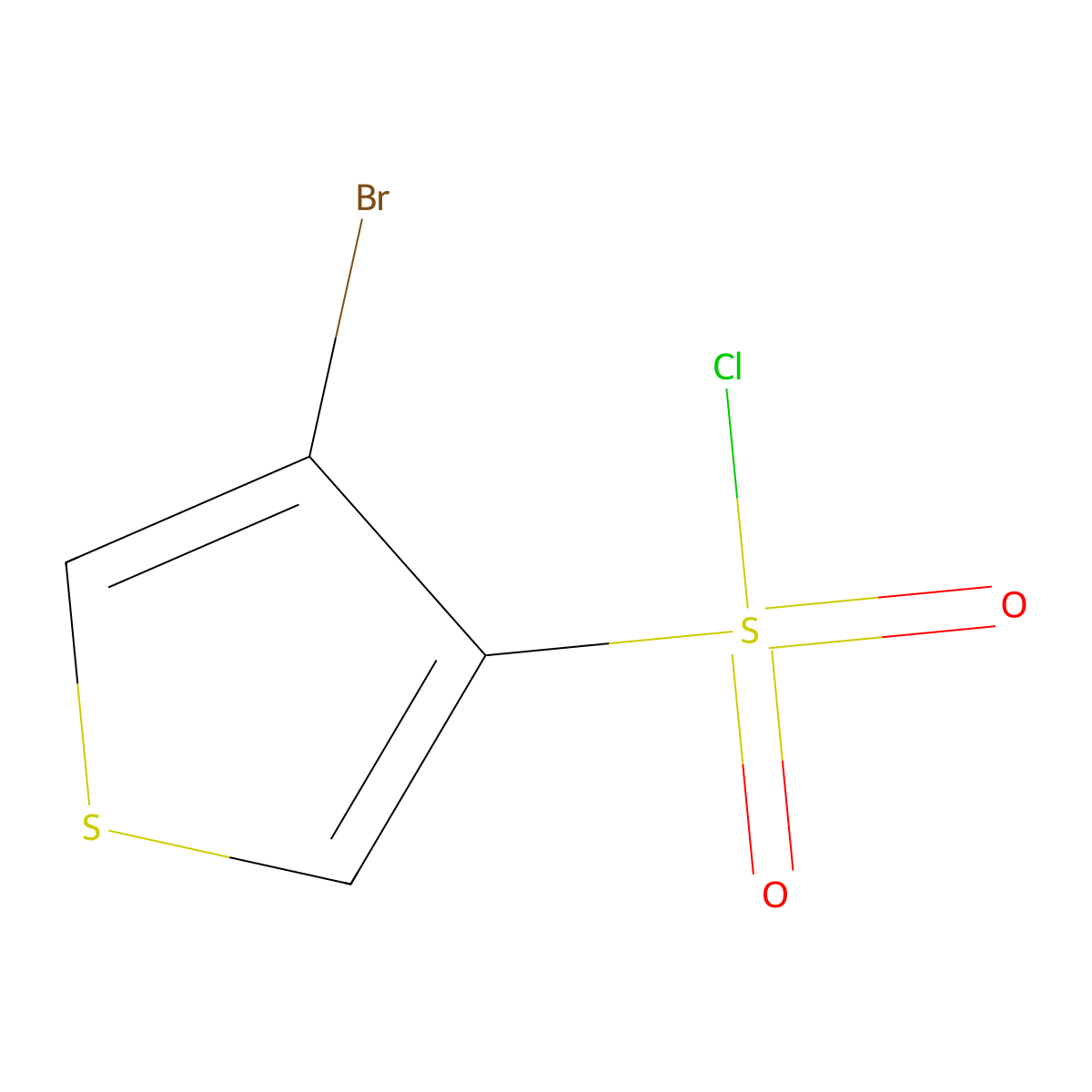 4-bromothiophene-3-sulfonyl Chloride molecular structure, CAS 111283-90-0
