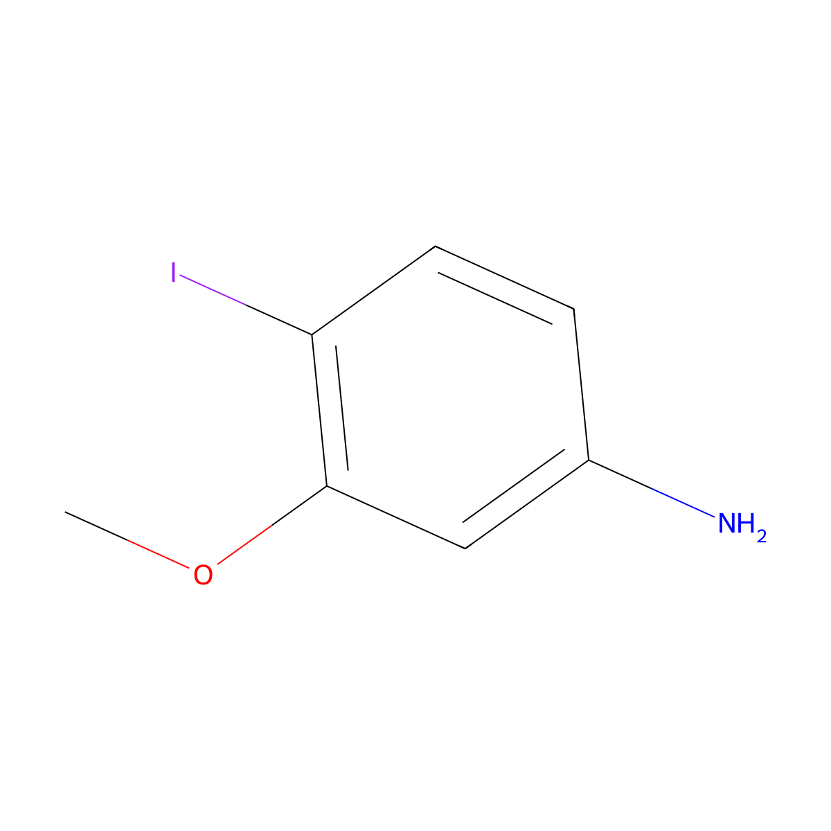 4-Iodo-3-methoxyaniline molecular structure, CAS 1112840-98-8