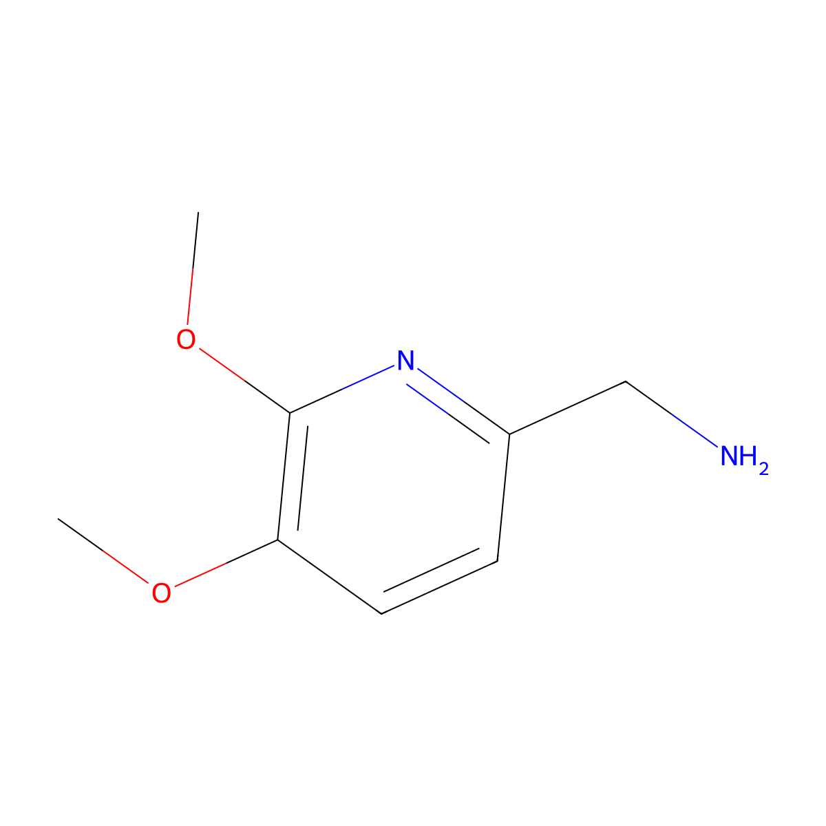 (5,6-Dimethoxypyridin-2-yl)methanamine molecular structure, CAS 1112850-40-4