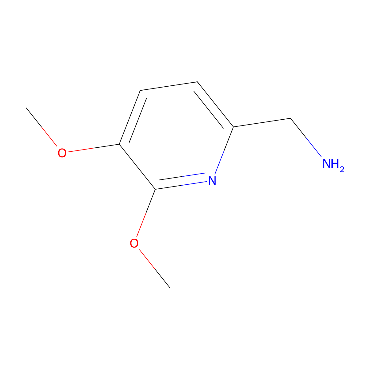 (5,6-Dimethoxypyridin-2-yl)methanamine molecular structure, CAS 1112850-40-4