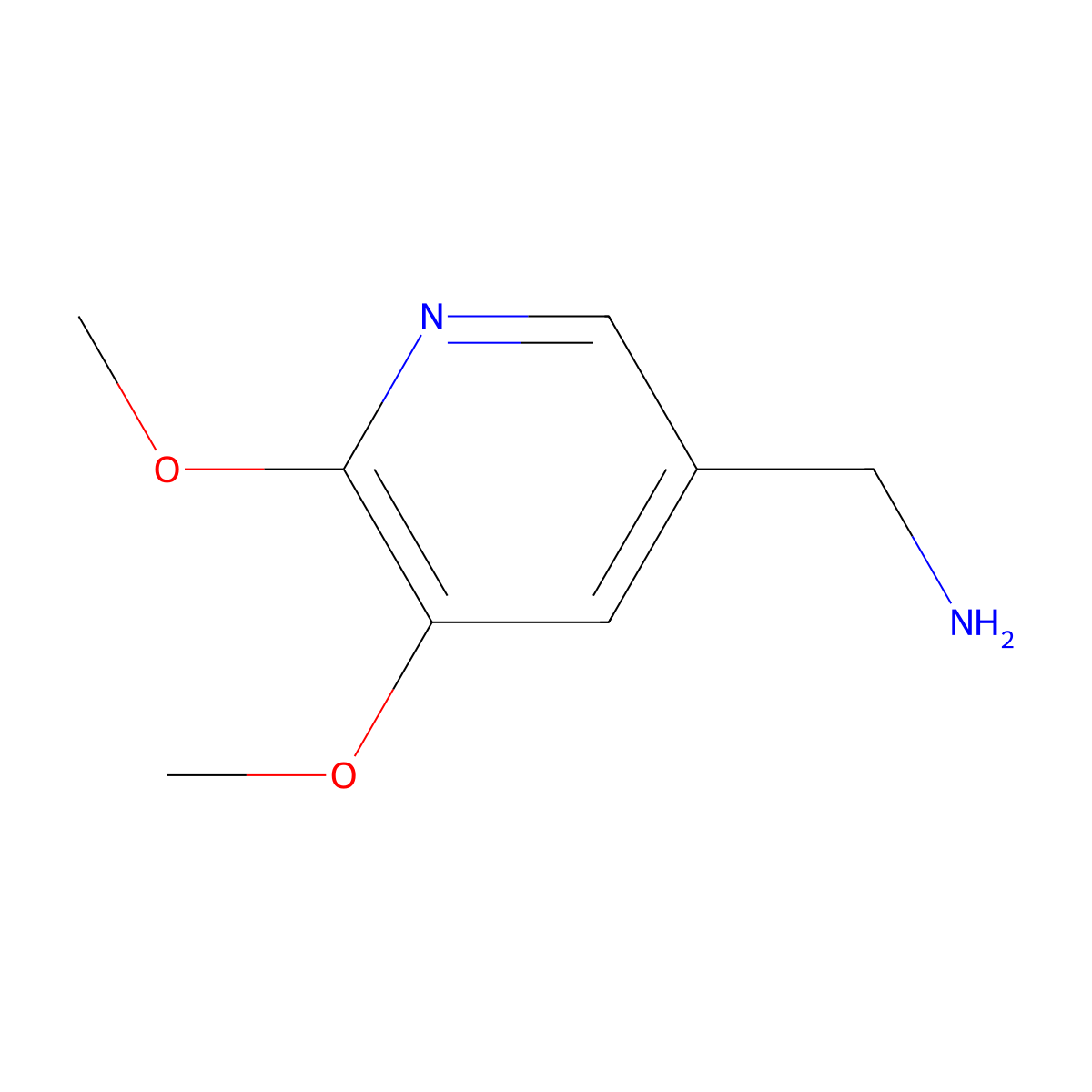 (5,6-Dimethoxypyridin-3-yl)methanamine molecular structure, CAS 1112851-32-7