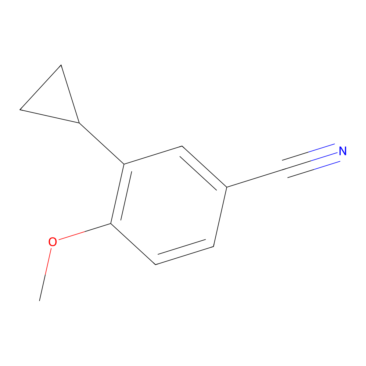 3-Cyclopropyl-4-methoxybenzonitrile molecular structure, CAS 1112851-33-8