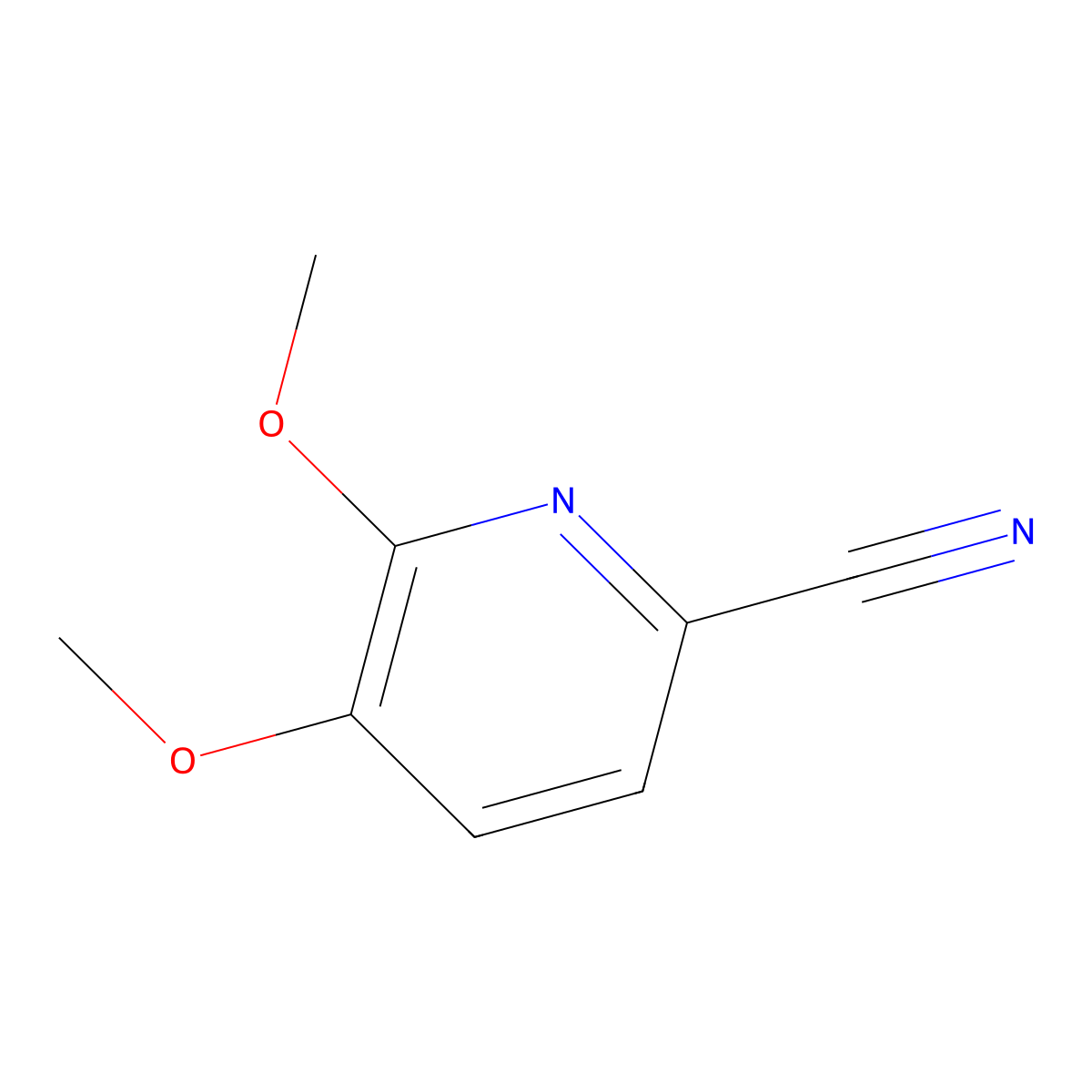 5,6-Dimethoxypicolinonitrile molecular structure, CAS 1112851-50-9