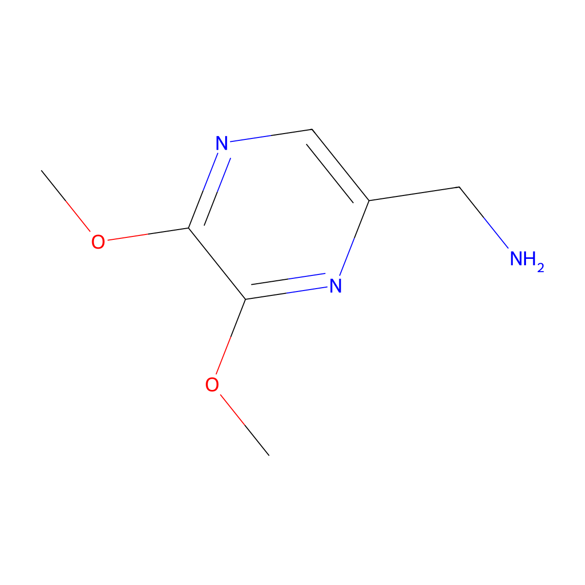 (5,6-Dimethoxypyrazin-2-yl)methanamine molecular structure, CAS 1112851-58-7