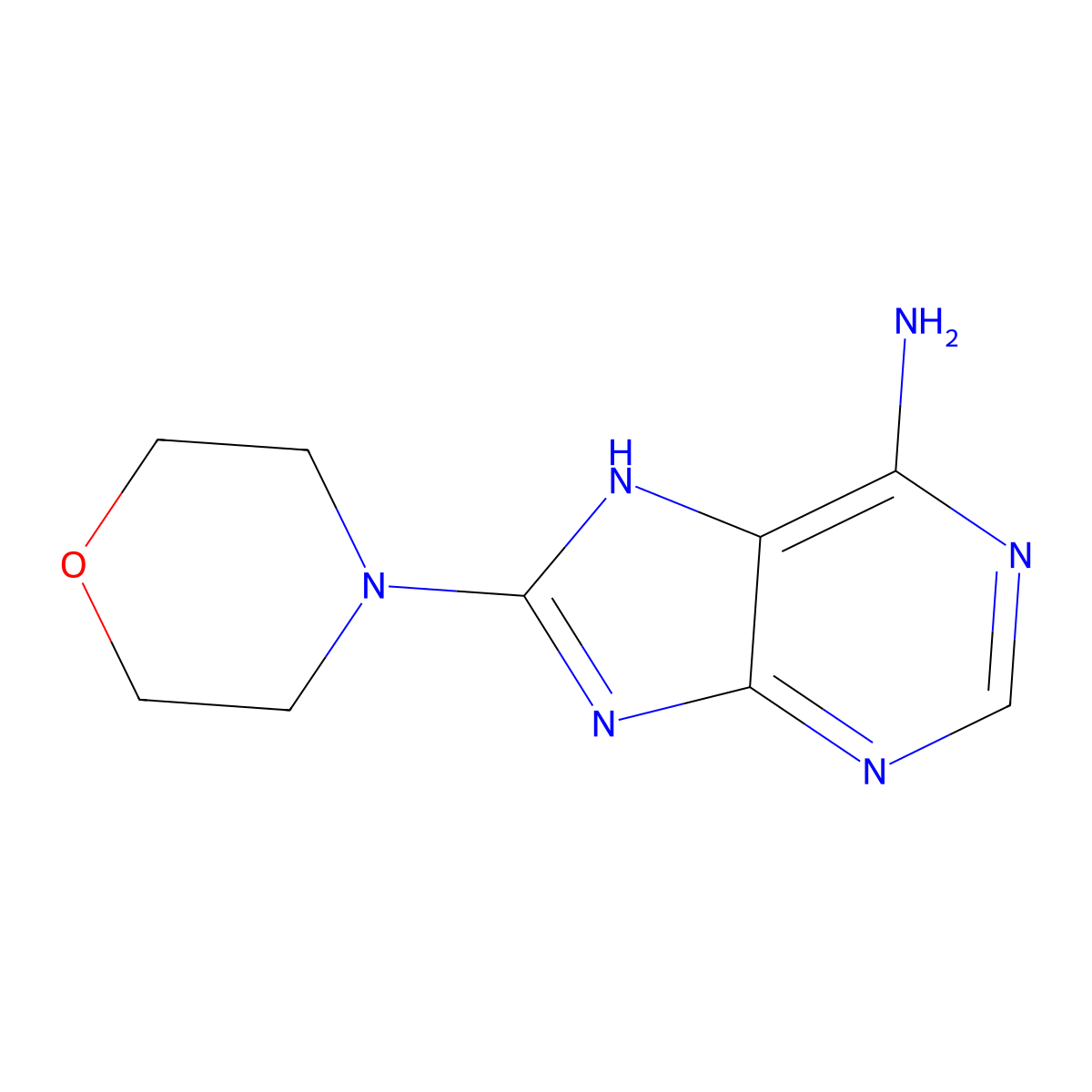 8-Morpholino-7H-purin-6-amine molecular structure, CAS 111289-83-9