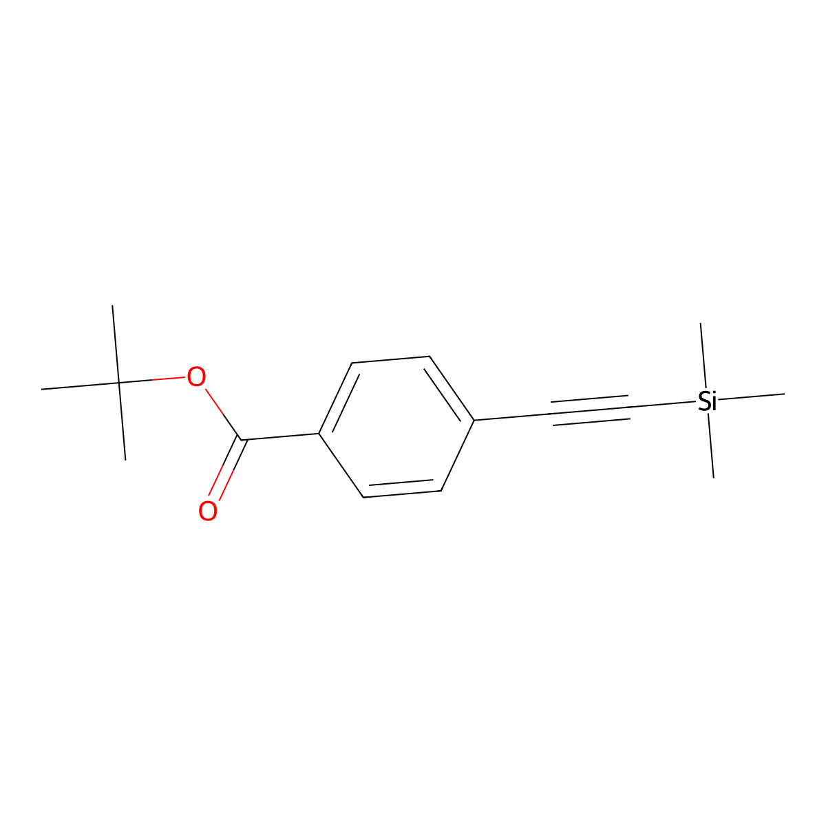tert-Butyl 4-((trimethylsilyl)ethynyl)benzoate molecular structure, CAS 111291-96-4