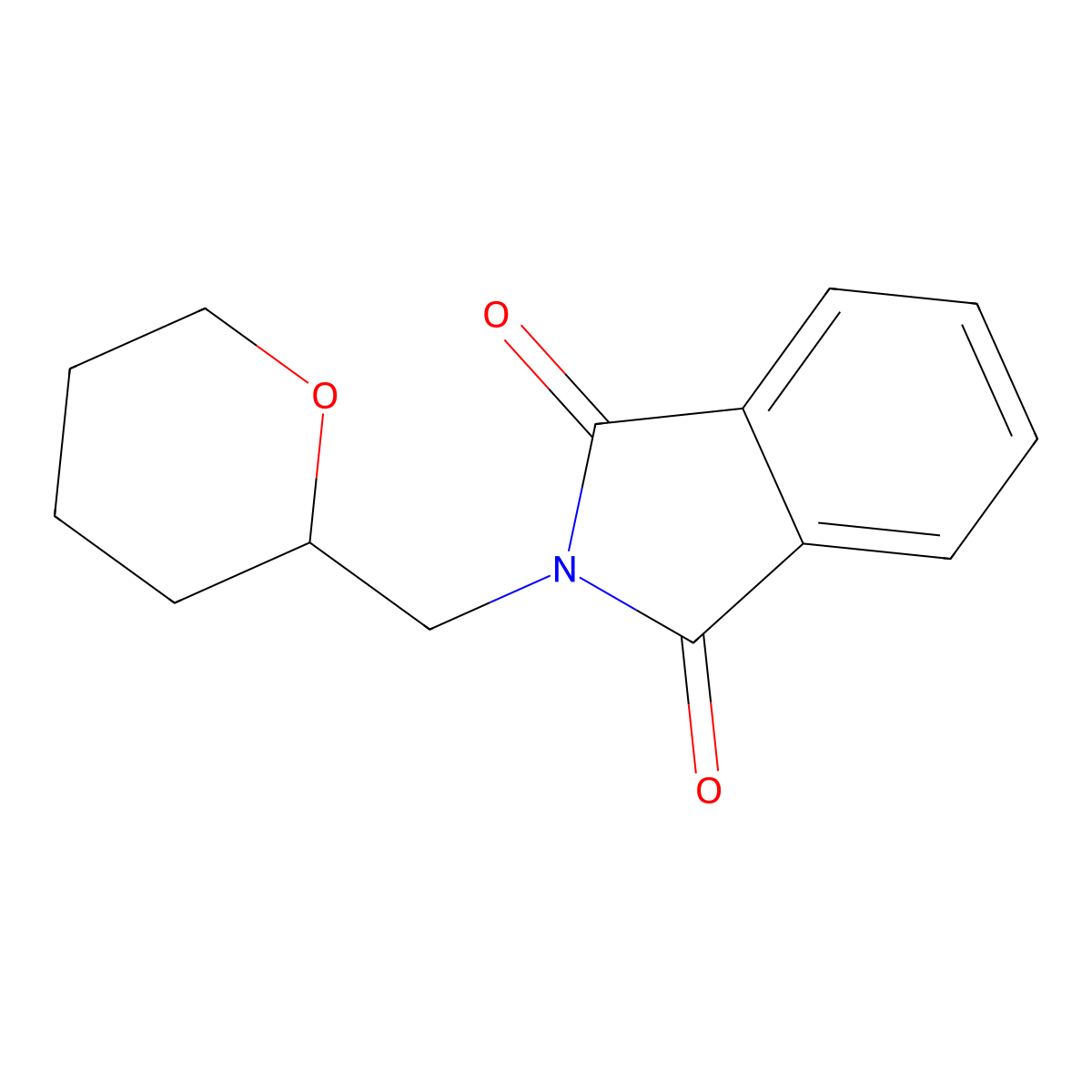 2-(Tetrahydro-2H-pyran-2-ylmethyl)-1H-isoindole-1,3(2H)-dione molecular structure, CAS 111293-46-0