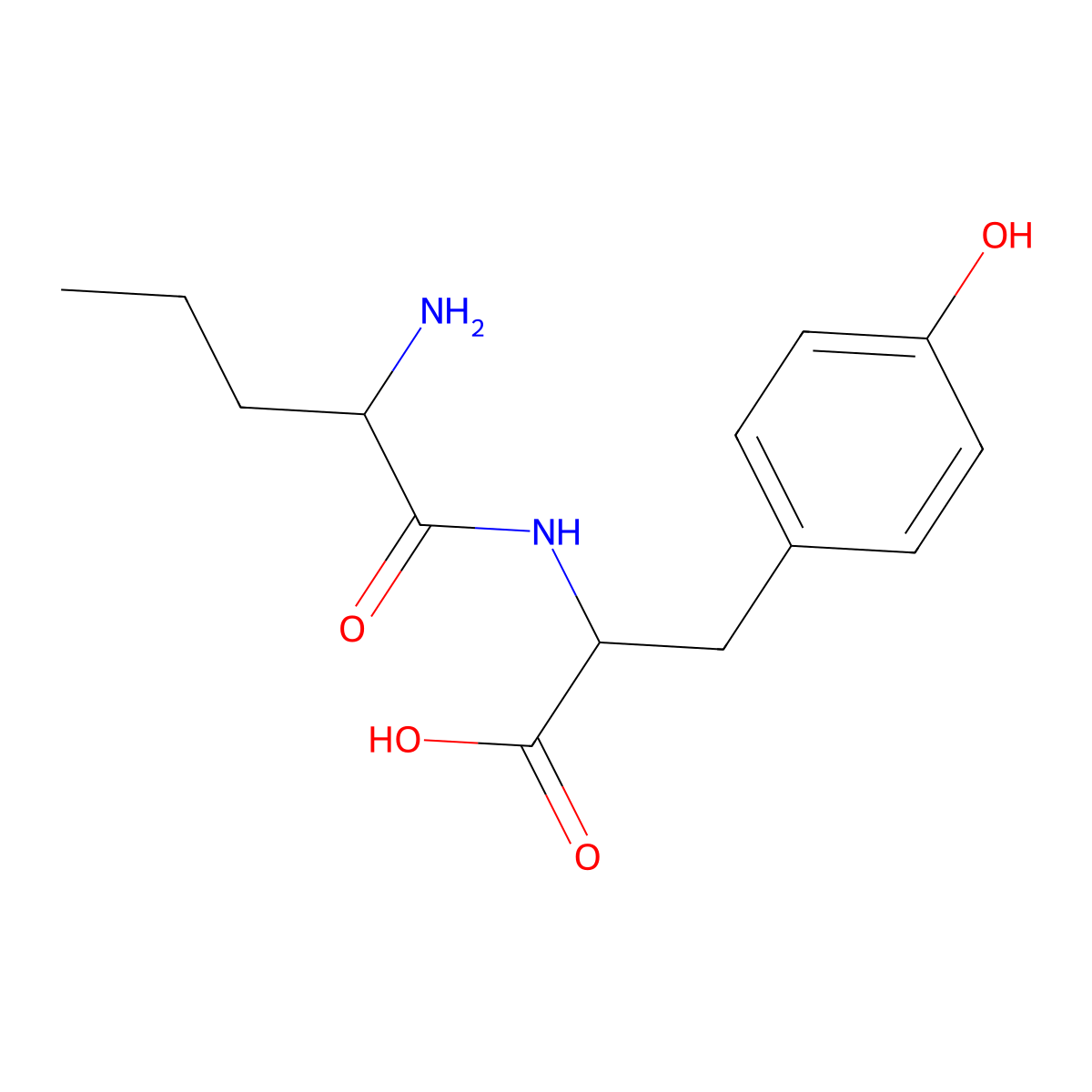 (2S)-2-[(2S)-2-aminopentanamido]-3-(4-hydroxyphenyl)propanoic acid molecular structure, CAS 111296-11-8