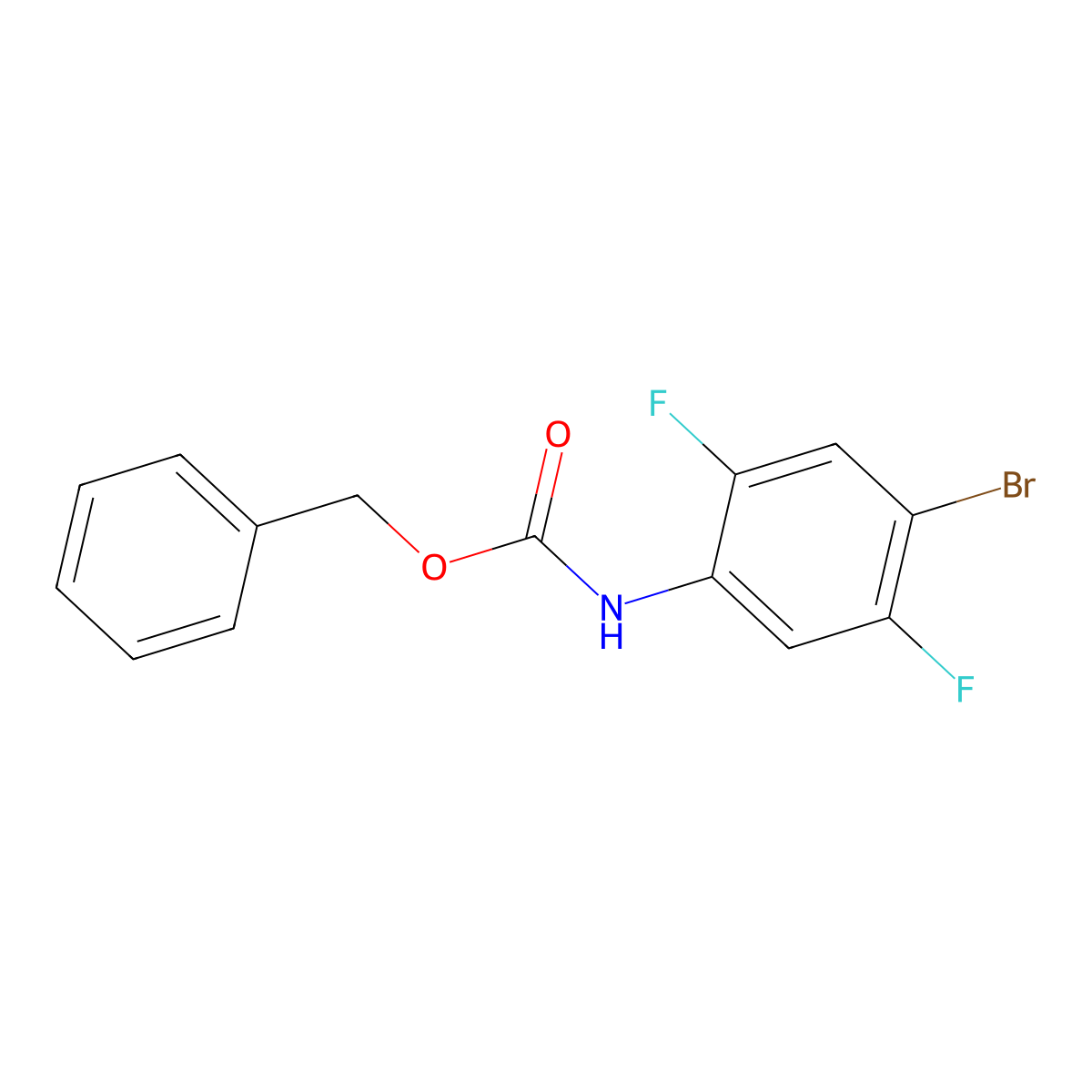 benzyl N-(4-bromo-2,5-difluorophenyl)carbamate molecular structure, CAS 1112969-24-0