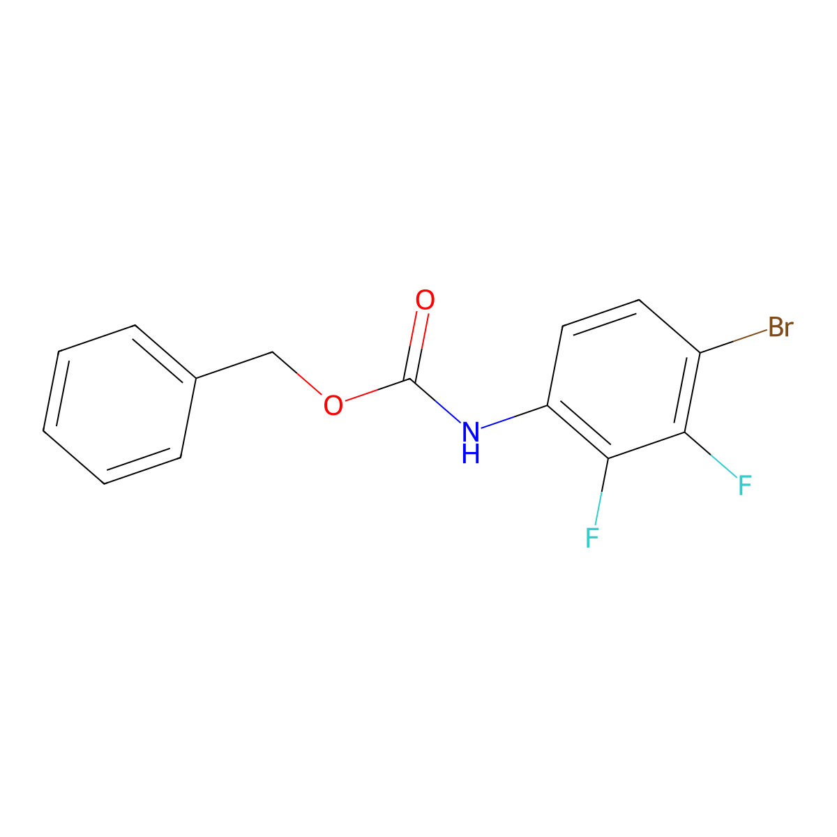 benzyl N-(4-bromo-2,3-difluorophenyl)carbamate molecular structure, CAS 1112969-31-9