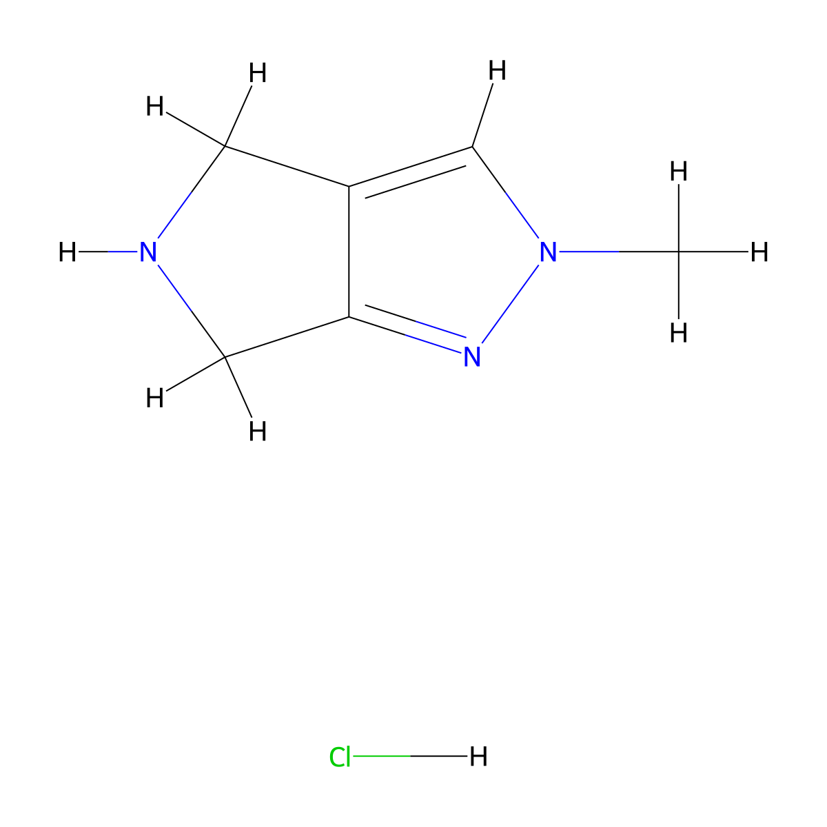 2-Methyl-2,4,5,6-tetrahydropyrrolo[3,4-c]pyrazole hydrochloride molecular structure, CAS 1112969-43-3