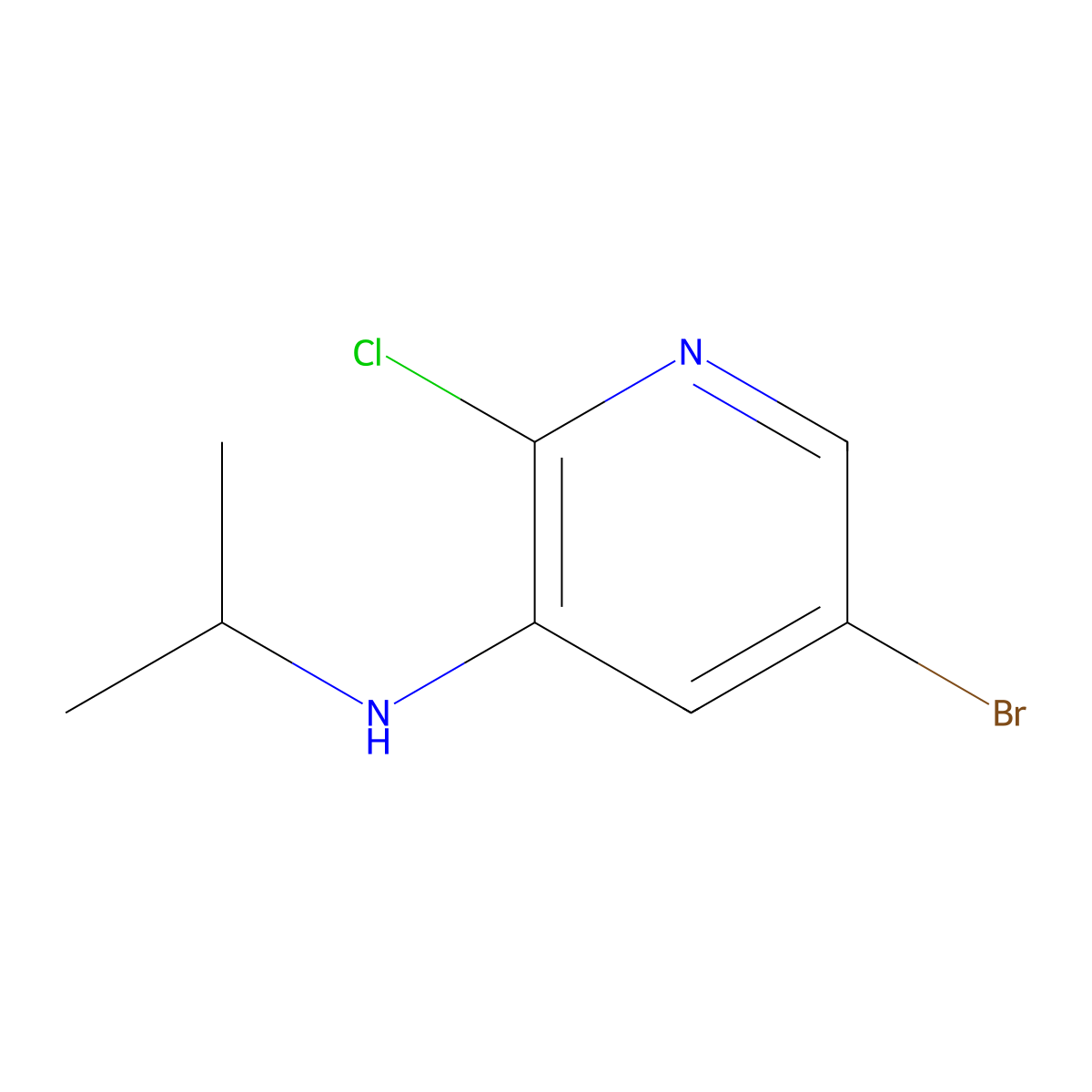 5-bromo-2-chloro-N-(propan-2-yl)pyridin-3-amine molecular structure, CAS 1112982-73-6