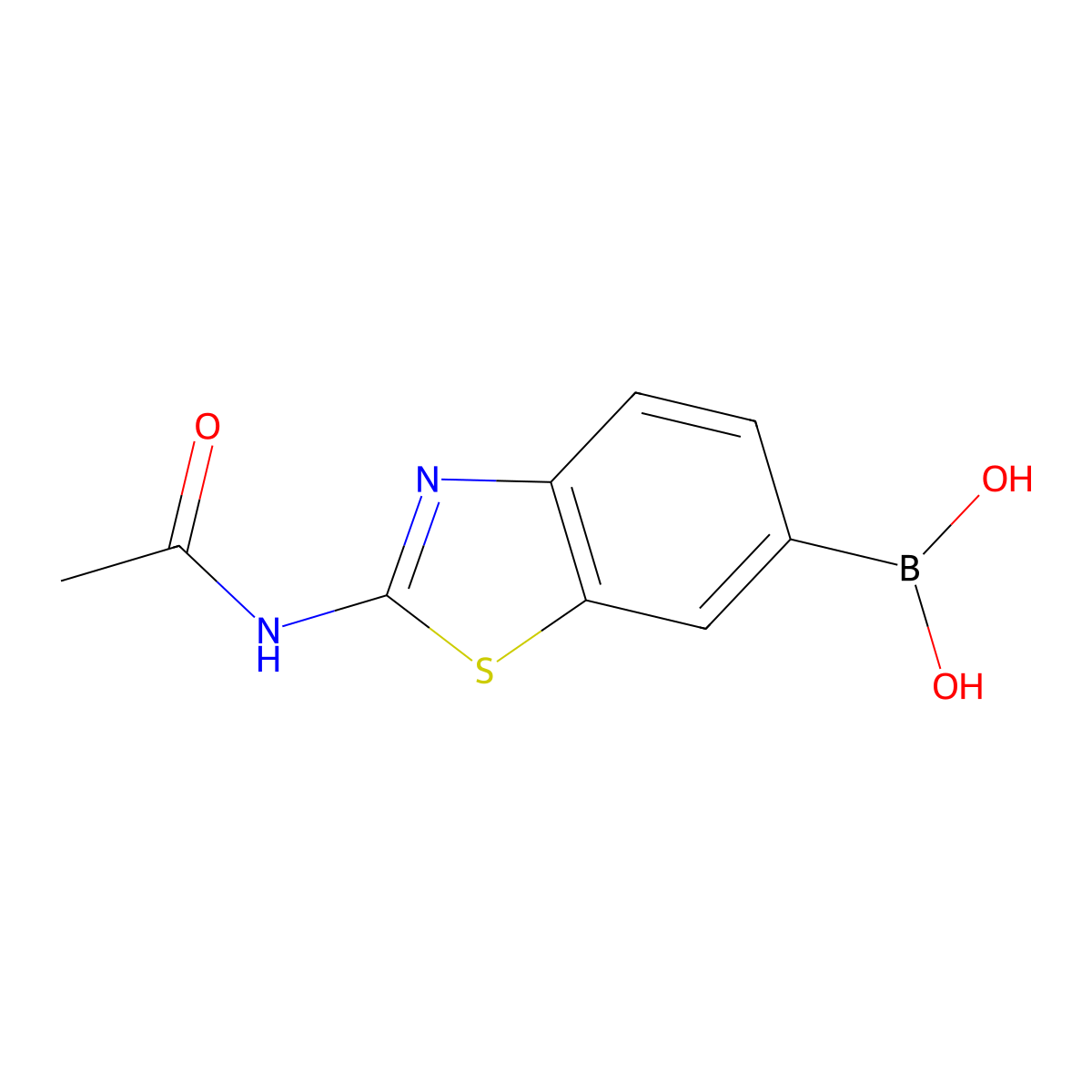 (2-Acetamidobenzo[d]thiazol-6-yl)boronic acid molecular structure, CAS 1112982-95-2