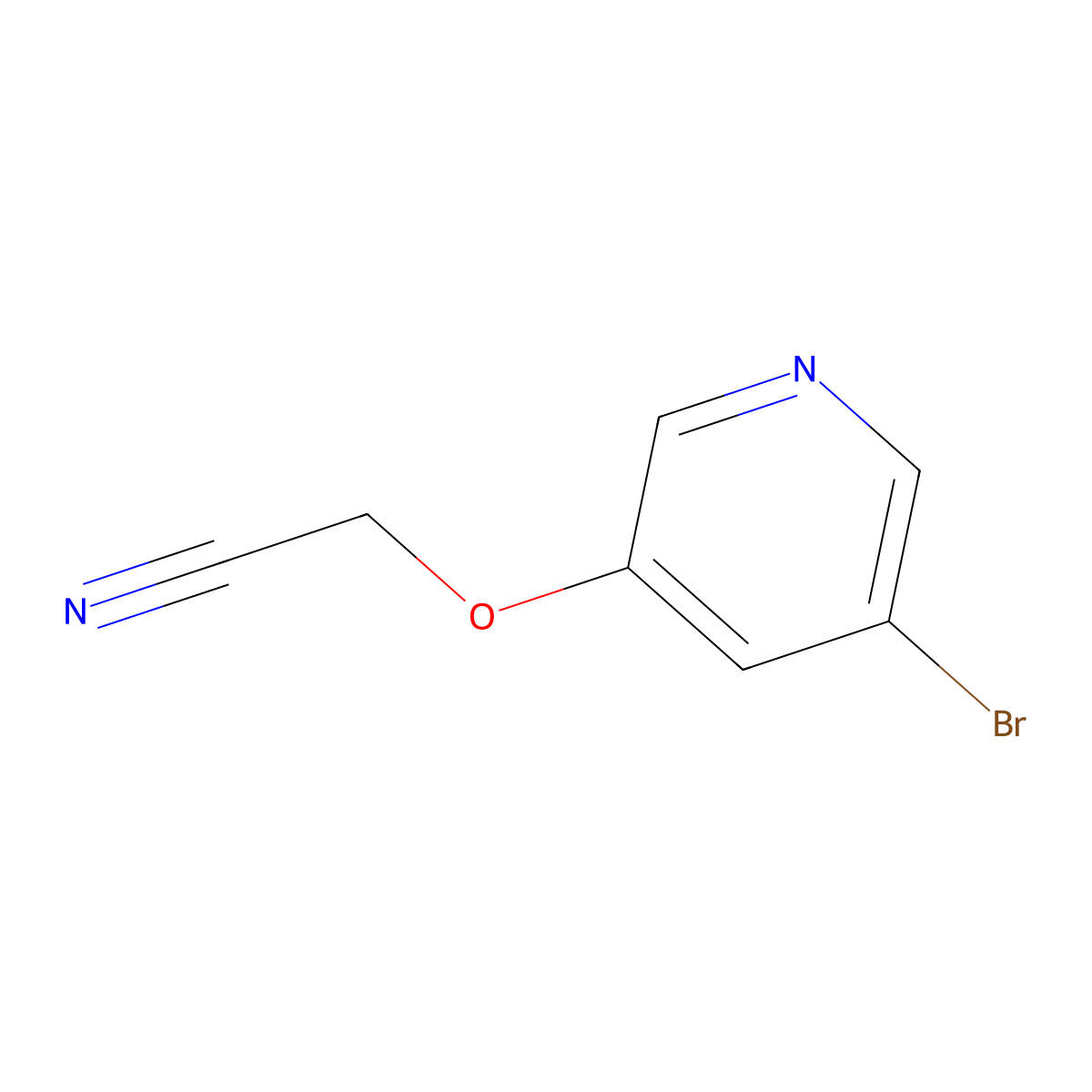 2-[(5-Bromopyridin-3-yl)oxy]acetonitrile molecular structure, CAS 1112983-11-5