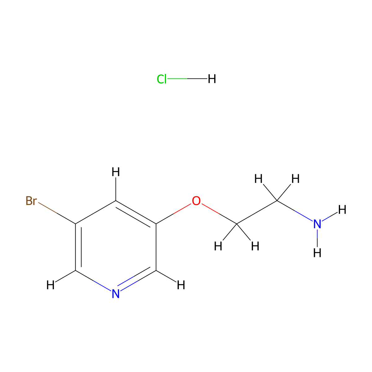 2-((5-Bromopyridin-3-yl)oxy)ethanamine hydrochloride molecular structure, CAS 1112983-14-8