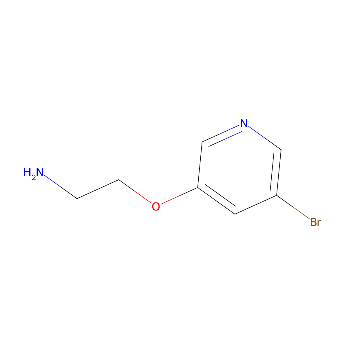 2-((5-Bromopyridin-3-yl)oxy)ethanamine molecular structure, CAS 1112983-17-1