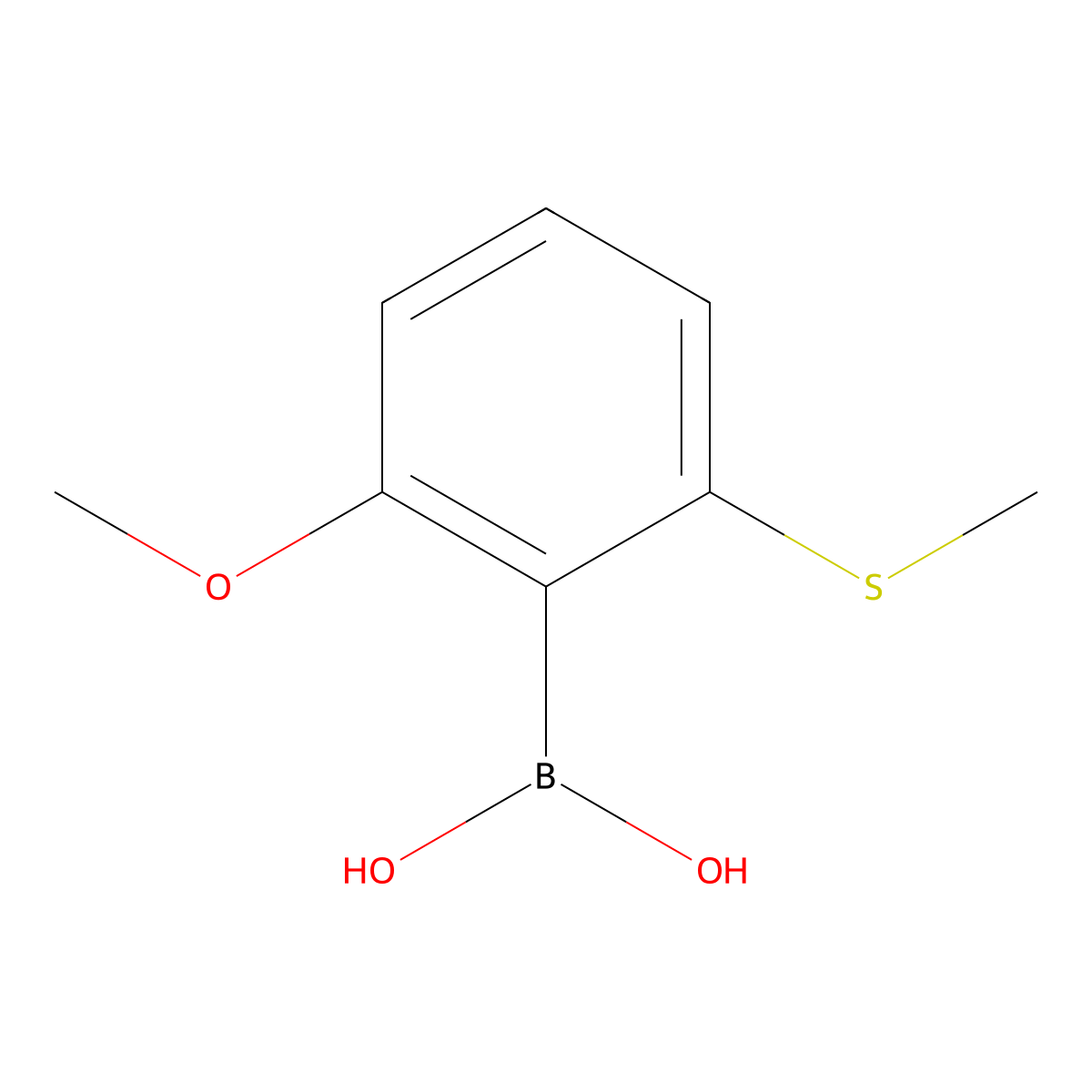 2-Methoxy-6-(methylthio)phenylboronic acid molecular structure, CAS 1112984-47-0