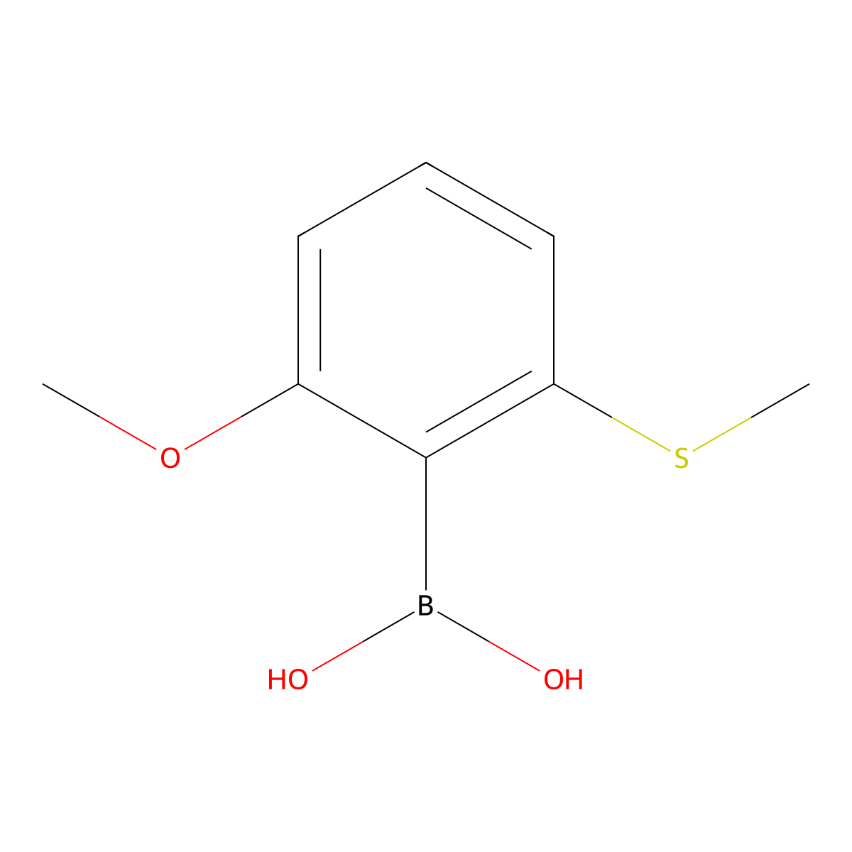 2-Methoxy-6-(methylthio)phenylboronic acid molecular structure, CAS 1112984-47-0
