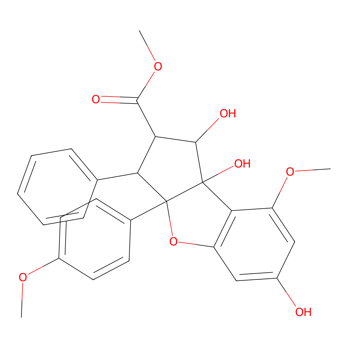 Silvestrol aglycone (enantiomer) molecular structure, CAS 1112993-18-6