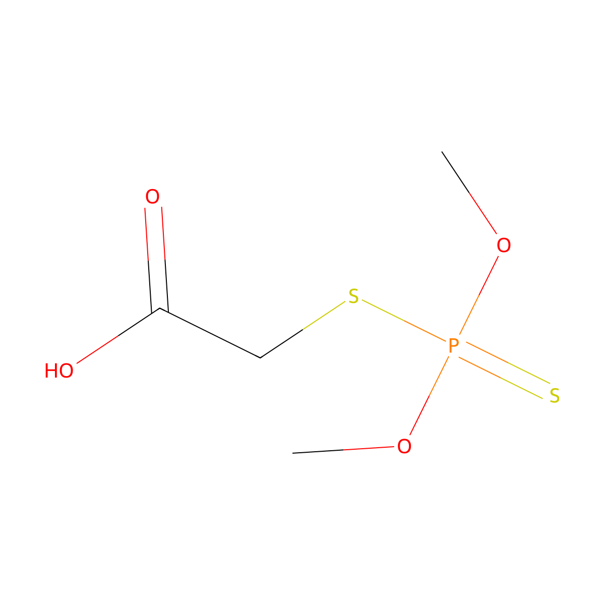 Dimethoate carboxylic acid molecular structure, CAS 1113-01-5