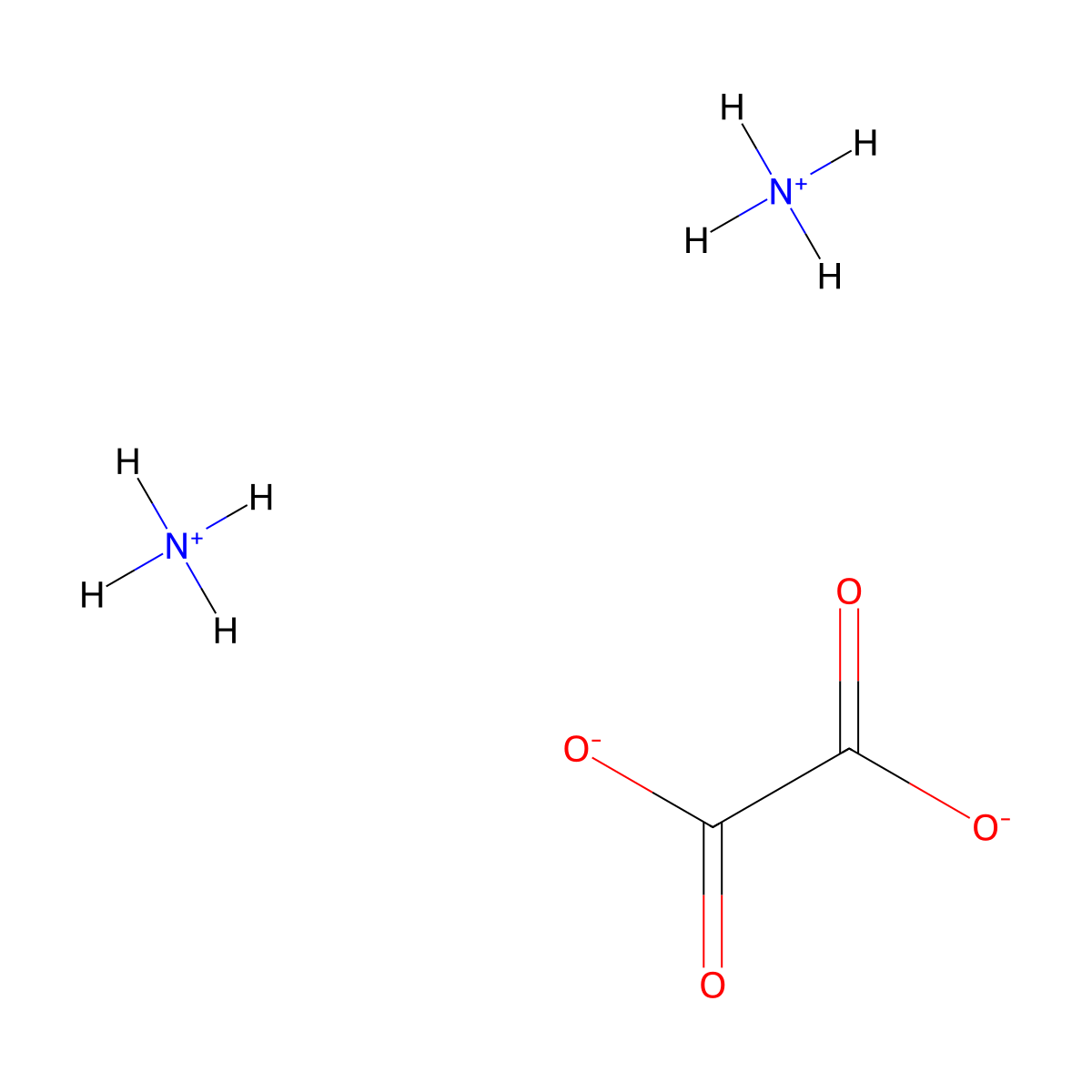 Ammonium Oxalate molecular structure, CAS 1113-38-8