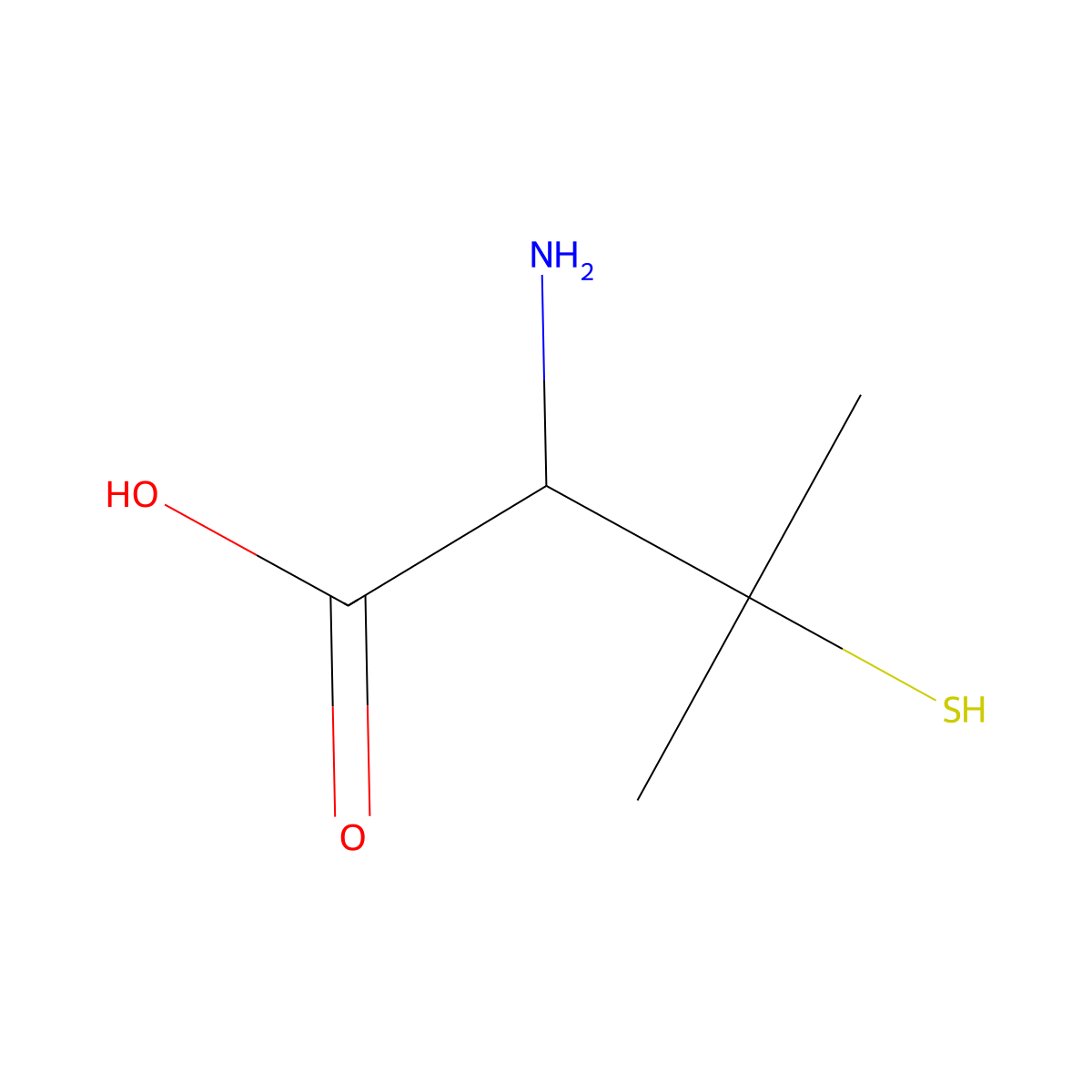 L-Penicillamine molecular structure, CAS 1113-41-3