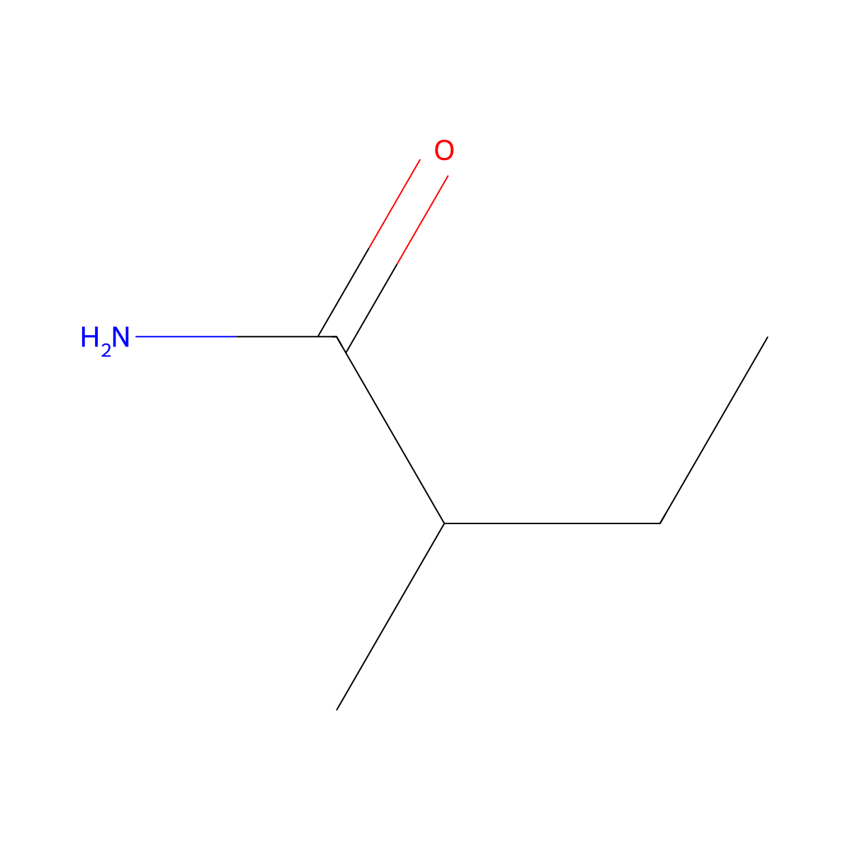 2-Methylbutanamide molecular structure, CAS 1113-57-1