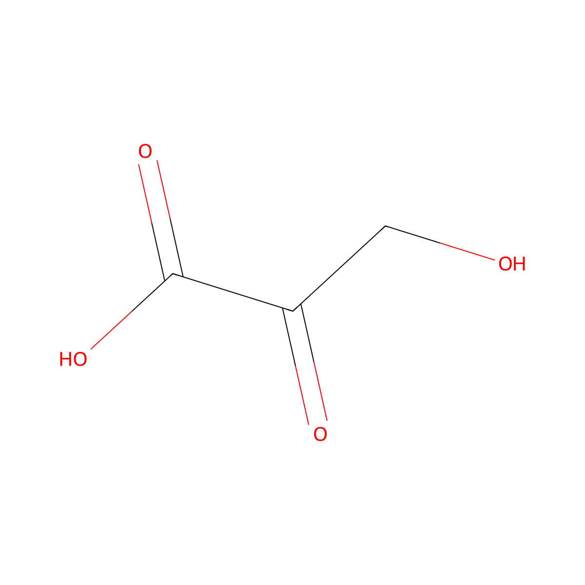Hydroxypyruvic acid molecular structure, CAS 1113-60-6