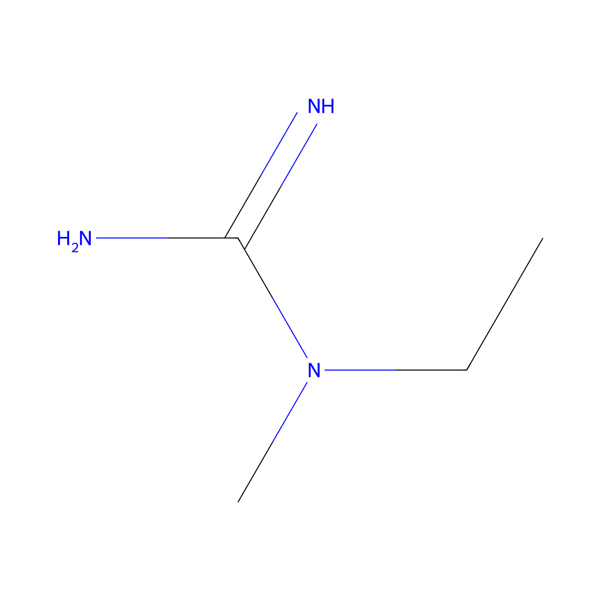 N-Ethyl-N-methylguanidine molecular structure, CAS 1113-61-7