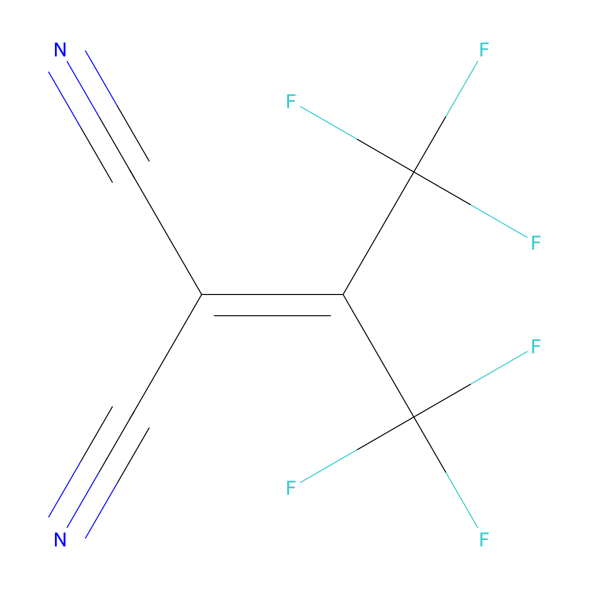 2-(1,1,1,3,3,3-Hexafluoropropan-2-ylidene)propanedinitrile molecular structure, CAS 1113-69-5