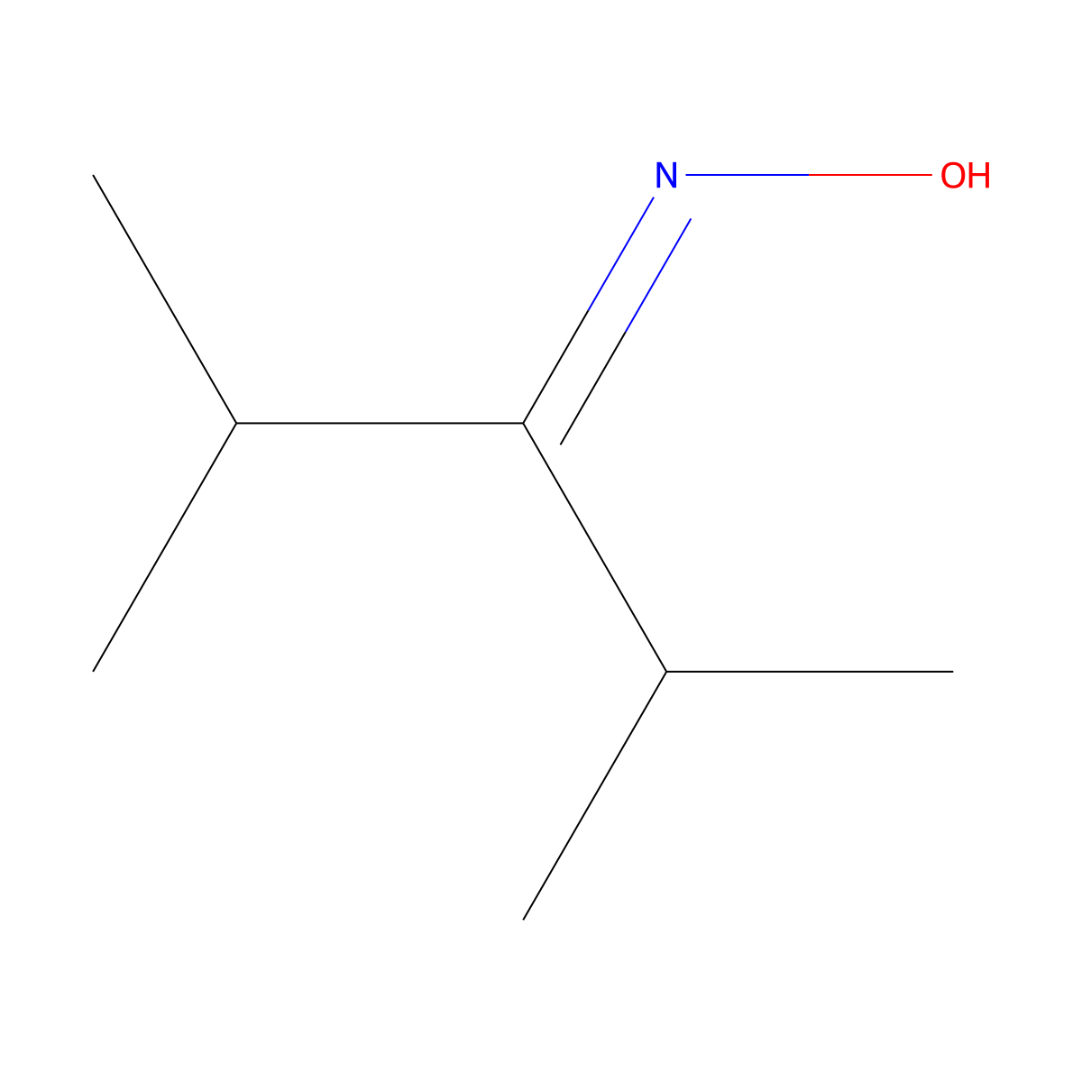 2,4-Dimethylpentan-3-one oxime molecular structure, CAS 1113-74-2