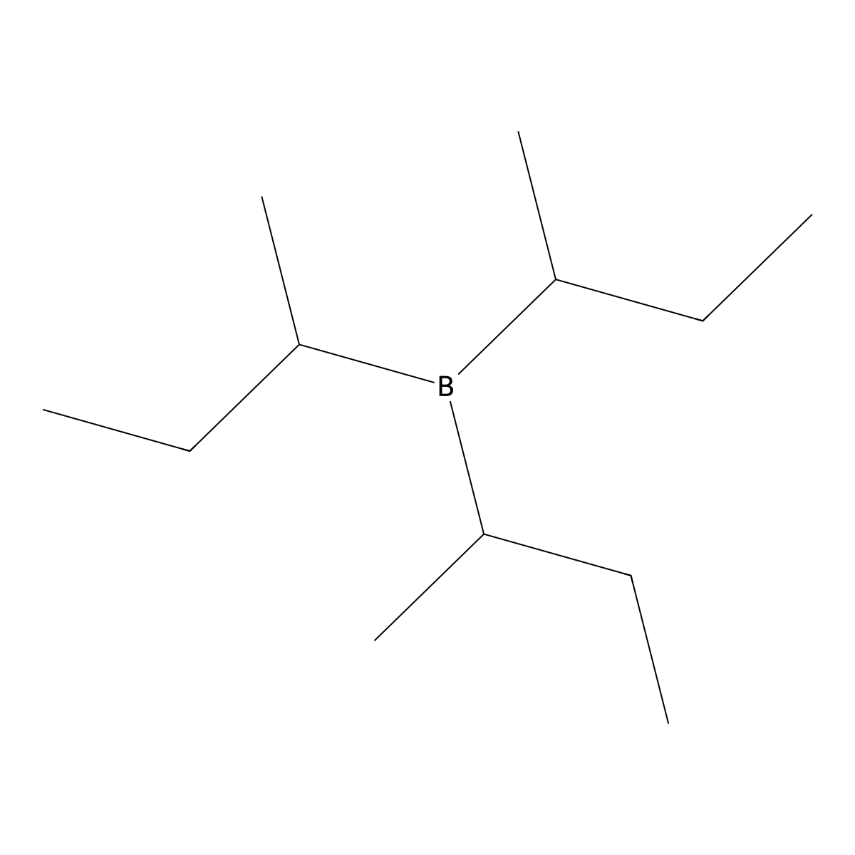 Borane, tris(1-methylpropyl)- molecular structure, CAS 1113-78-6