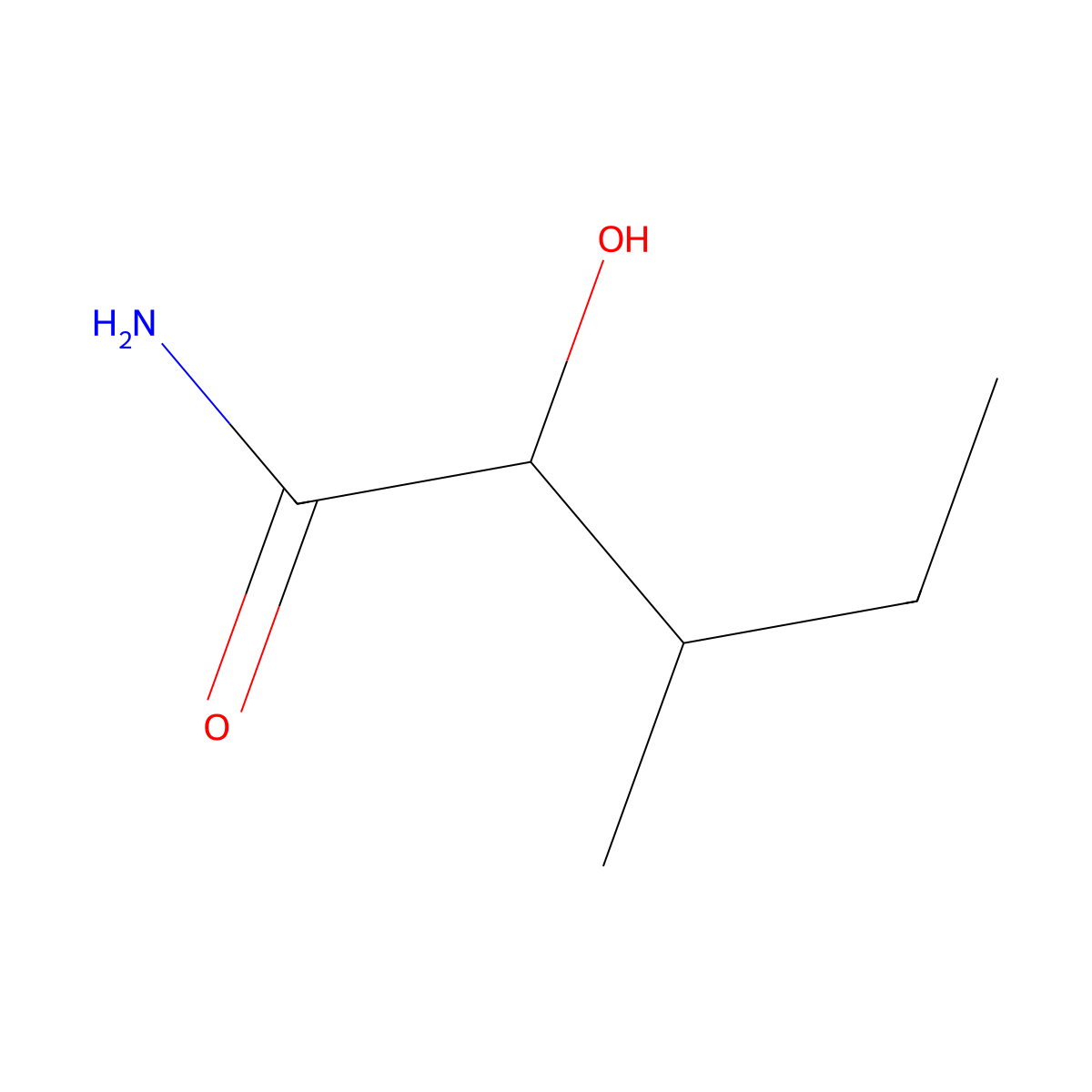 2-Hydroxy-3-methylpentanamide molecular structure, CAS 1113-98-0