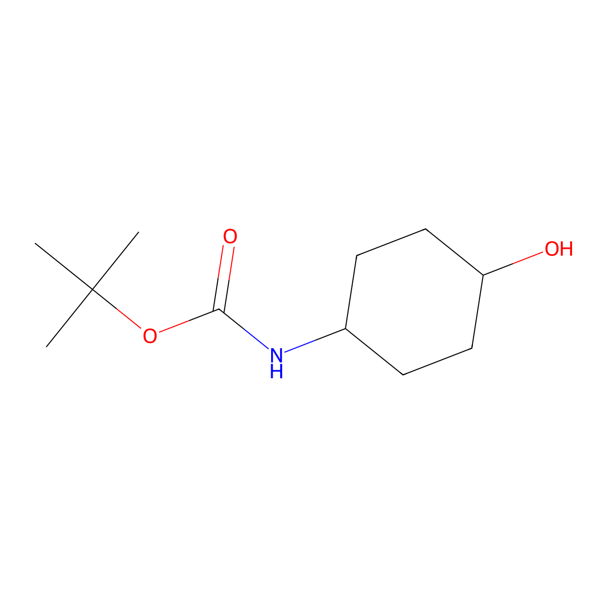 cis-4-(tert-Butoxycarbonylamino)cyclohexanol molecular structure, CAS 111300-06-2