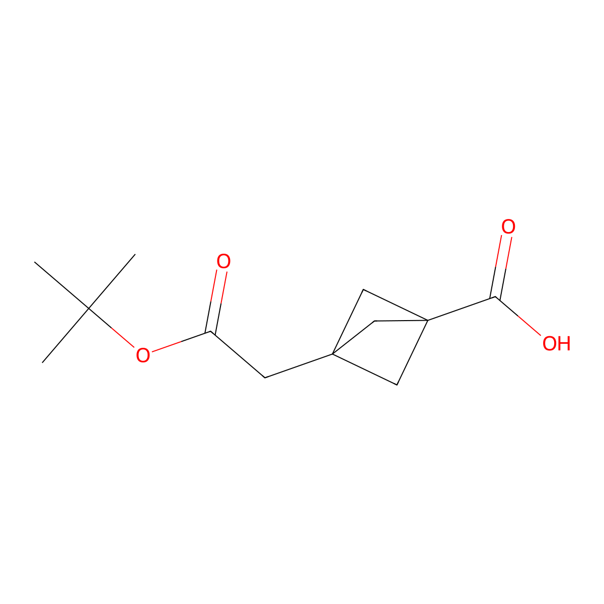 3-(2-(tert-Butoxy)-2-oxoethyl)bicyclo[1.1.1]pentane-1-carboxylic acid molecular structure, CAS 1113001-76-5