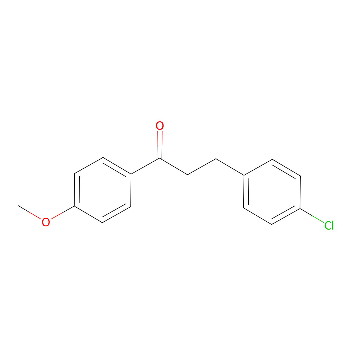 3-(4-Chlorophenyl)-4'-methoxypropiophenone molecular structure, CAS 111302-55-7